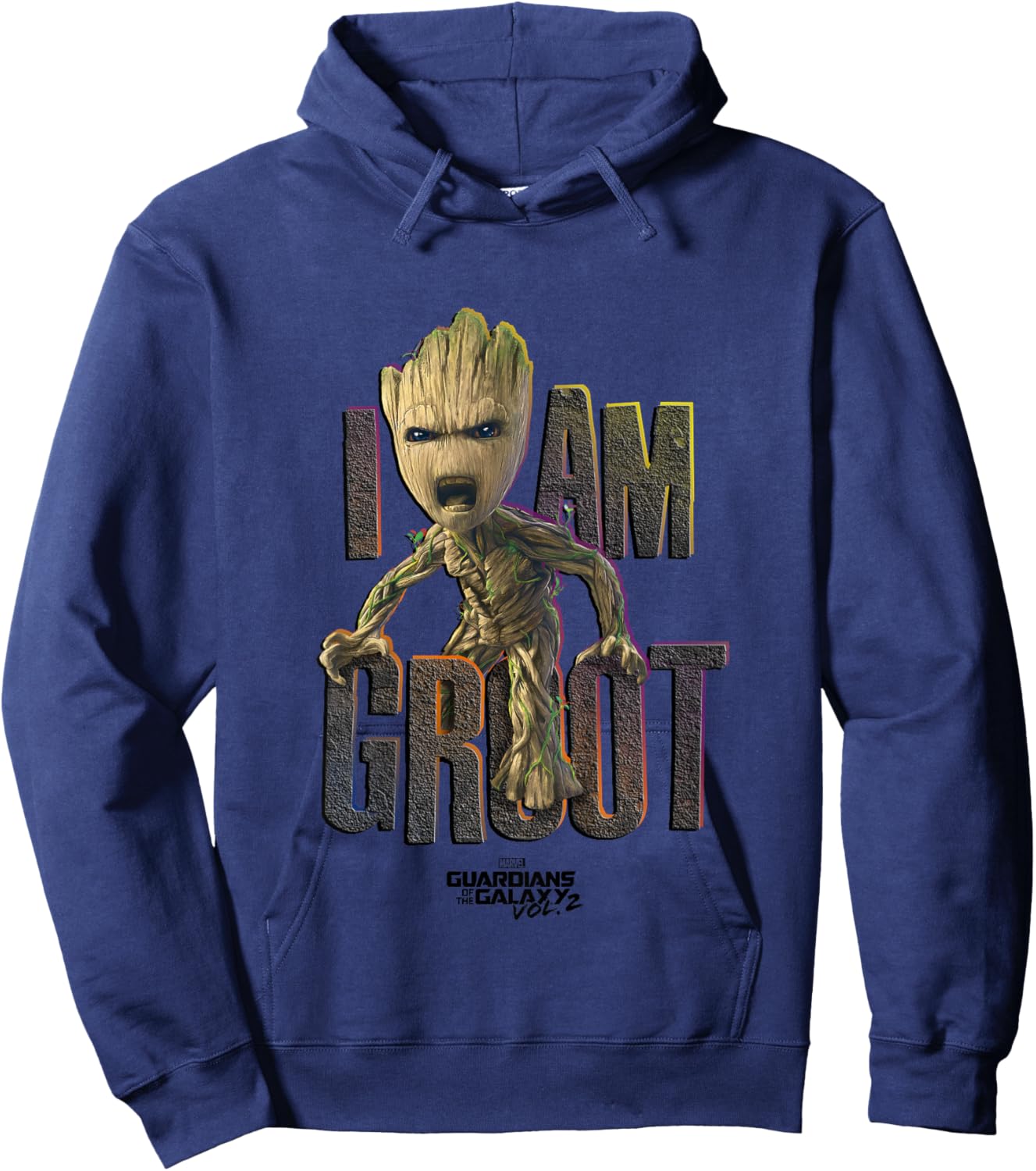Kids Marvel Guardians of The Galaxy Vol. 2 Angry Baby Groot Hoodie - Hoodie | Navy