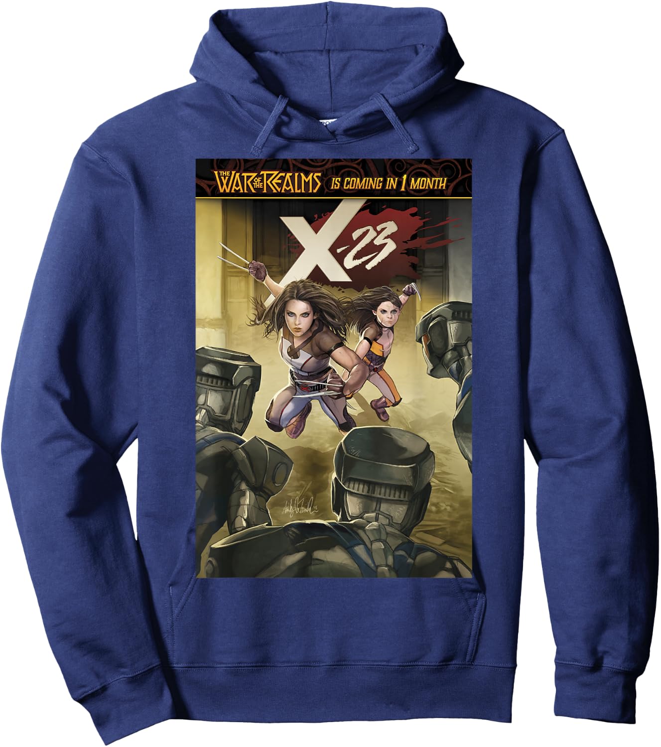Marvel Comixology X-23 X-Assassin Comic Book Cover Hoodie - Hoodie | Navy