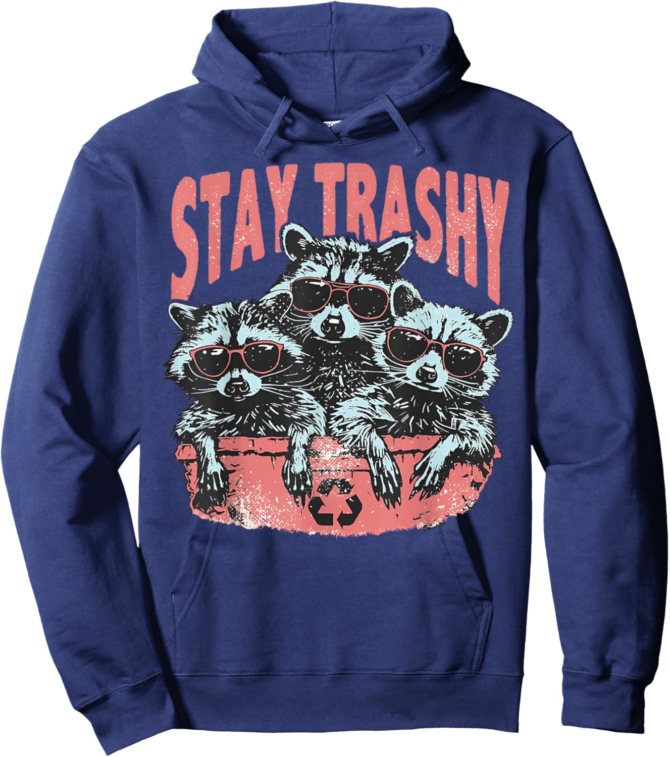 Funny Trashy Raccoons Opossums Possums Animals Lover Hoodie - Hoodie | Navy