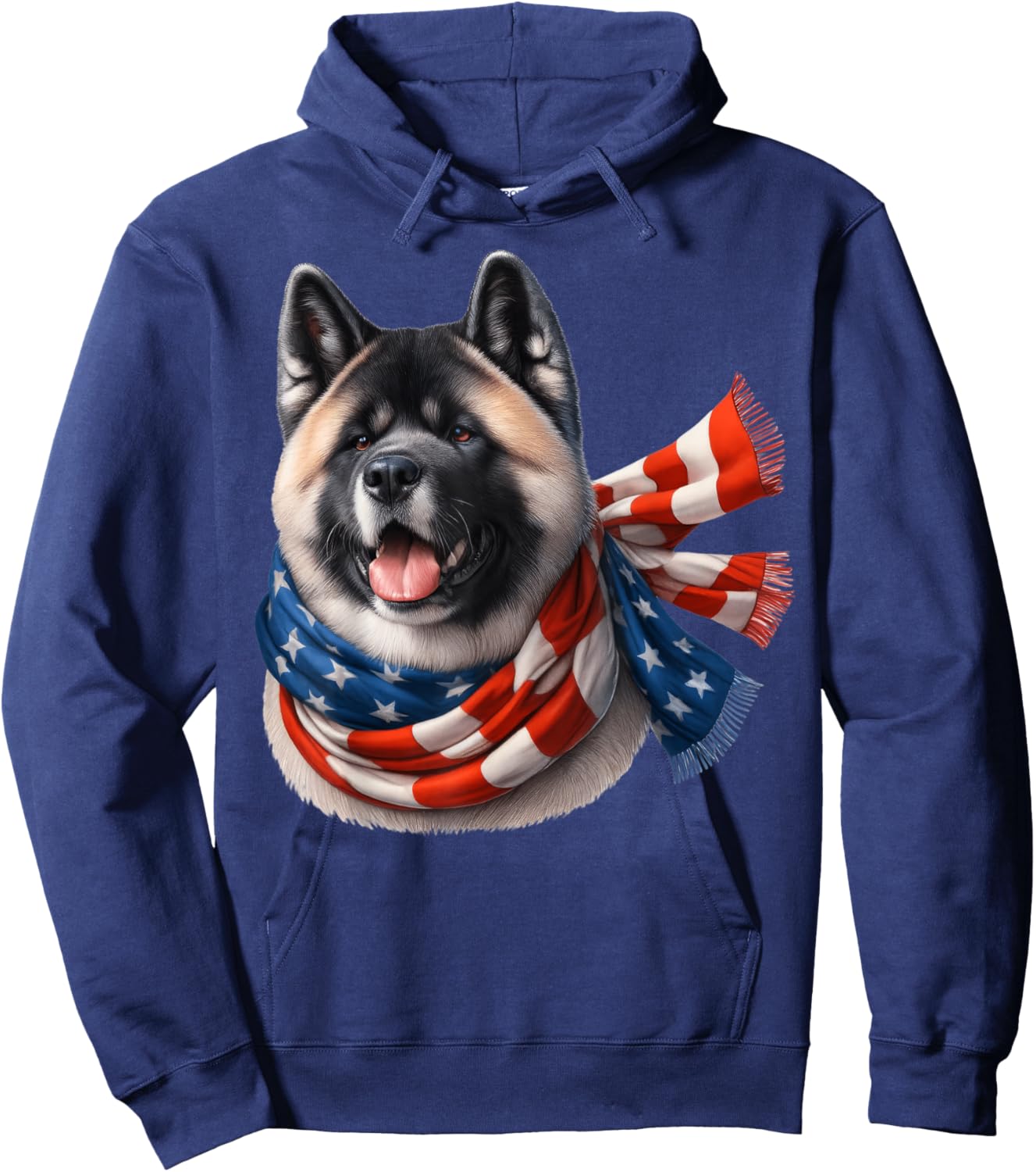 Akita American Flag Patriotic Akita Dog Lover 4th of July Men Hoodie - Hoodie | Navy