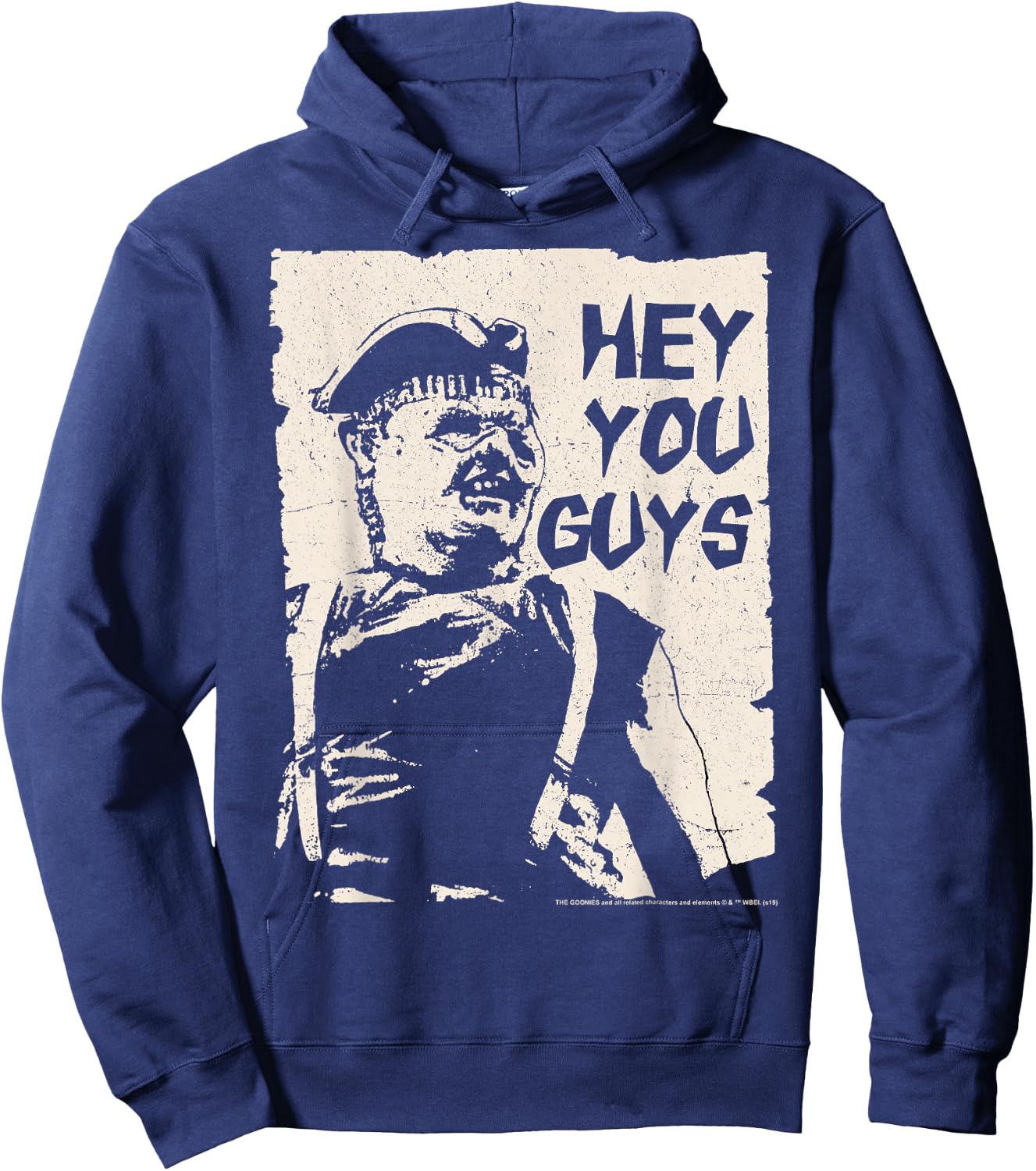 The Goonies Sloth Hey You Guys Cut Out Portrait Hoodie - Hoodie | Navy