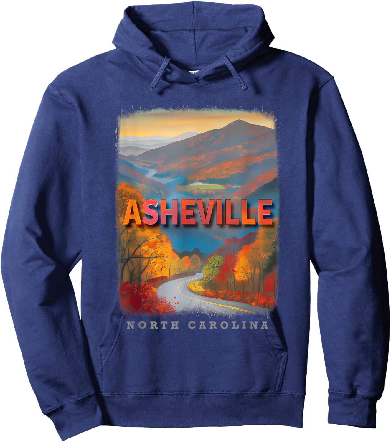 Asheville North Carolina NC Blue Ridge Beauty SD516 Hoodie - Hoodie | Navy