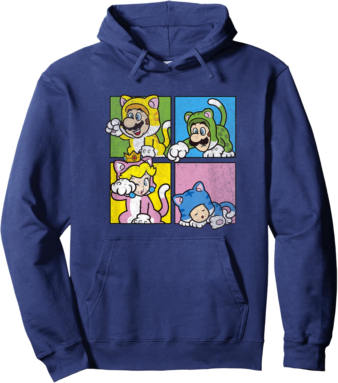 Super Mario 3D World Bowser's Fury Cat Costume Box Ups Hoodie - Hoodie | Navy