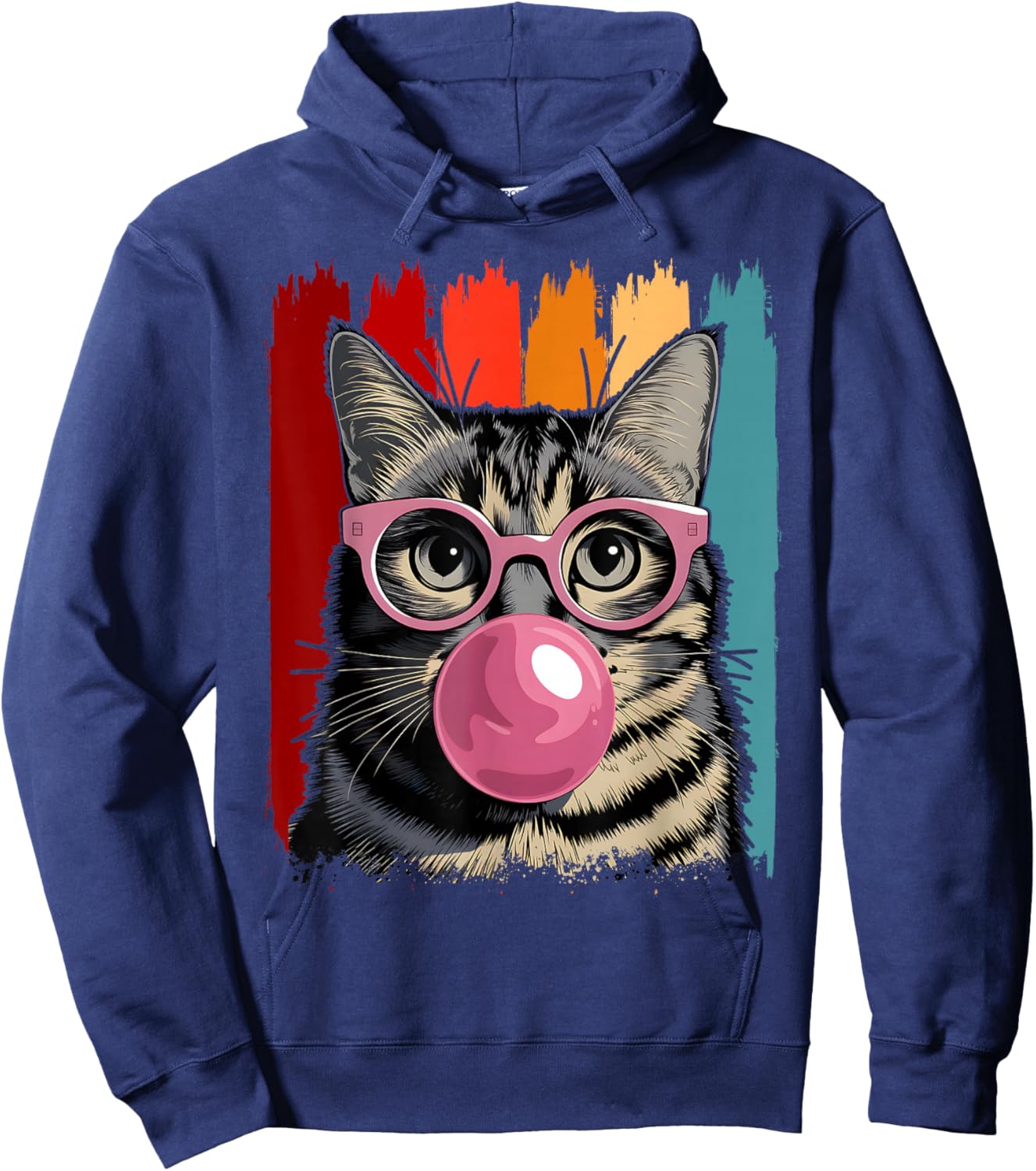 Cute Cat Funny Cat Lovers Hoodie - Hoodie | Navy