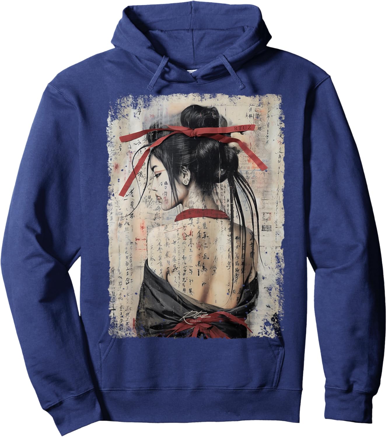 Geisha Asia Japan Woman Vintage Culture Tokyo Geisha Hoodie - Hoodie | Navy