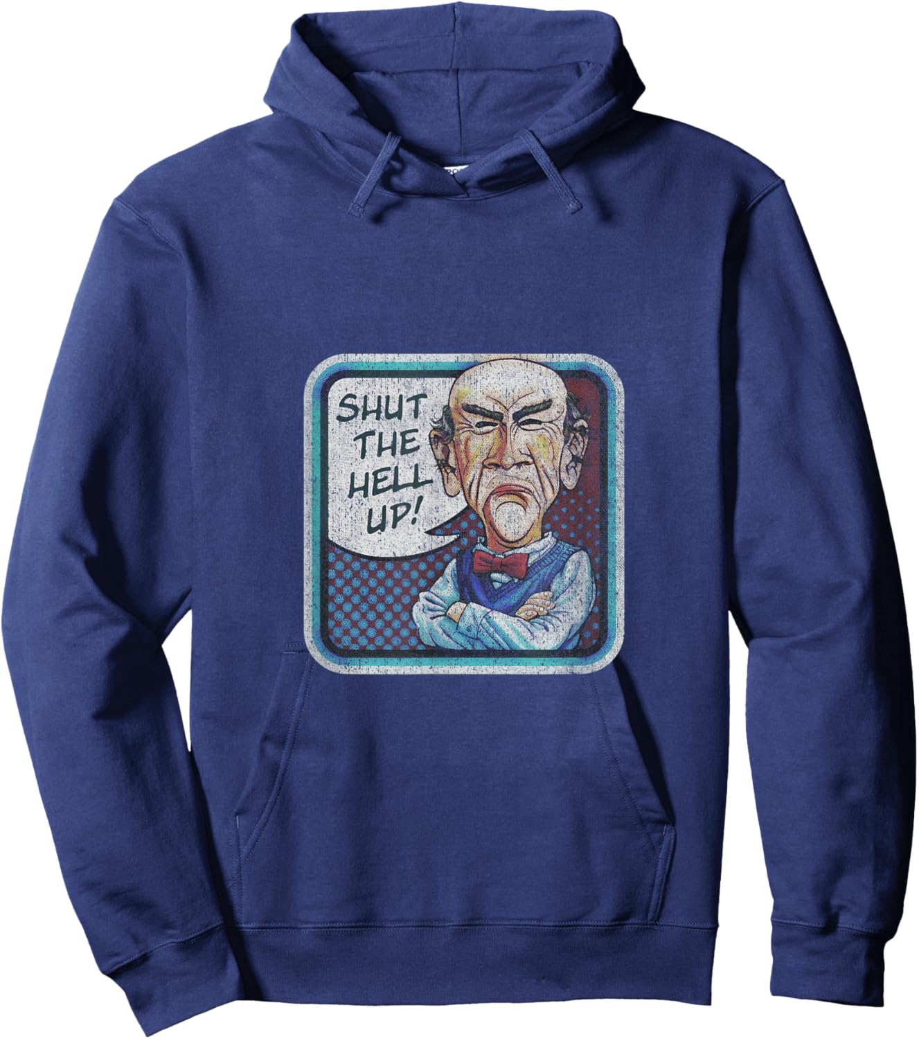 Walter Retro Washed , Small, Black Hoodie - Hoodie | Navy