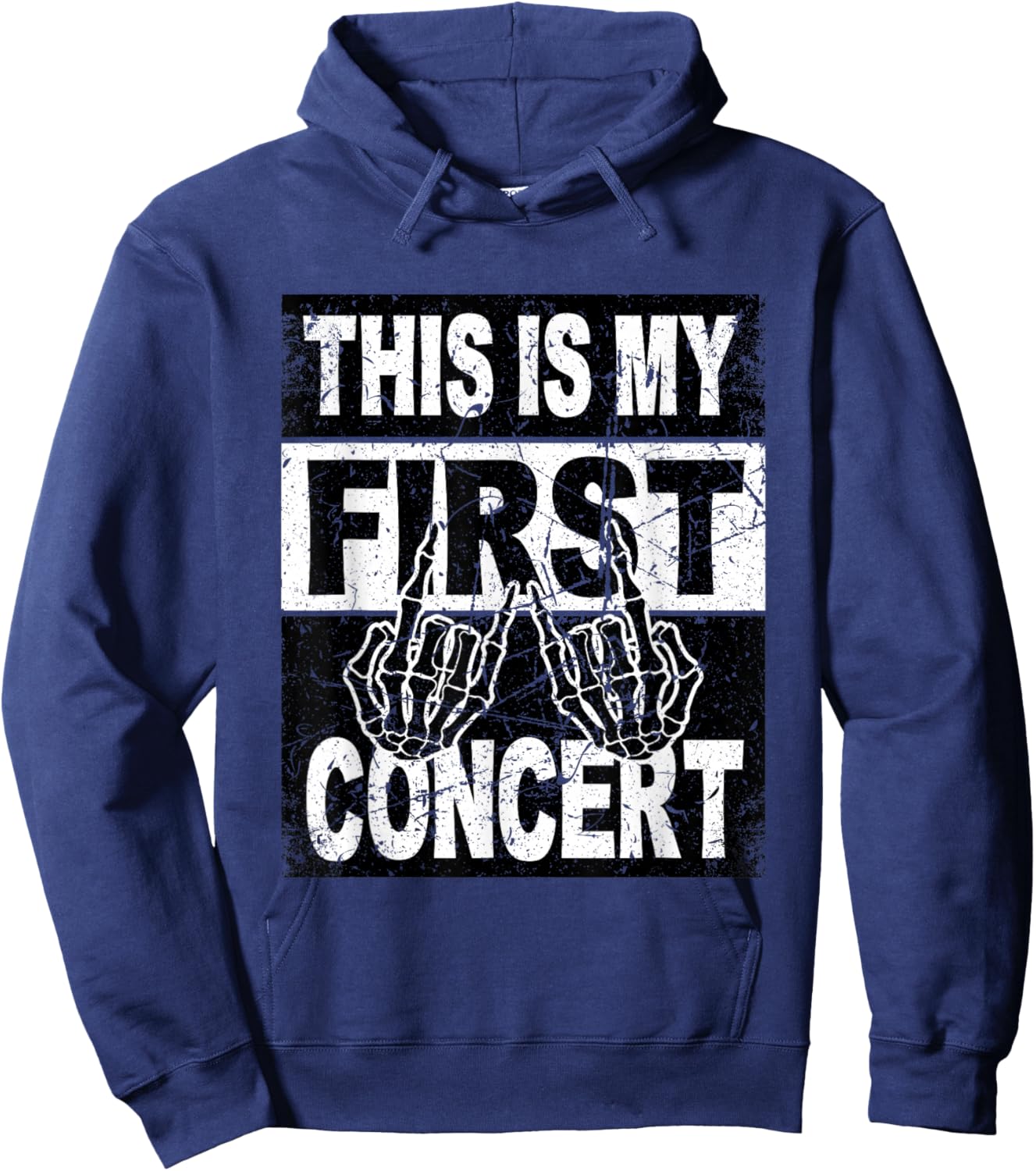 Retro This is My First Concert Shirt Kids Women Hoodie - Hoodie | Navy