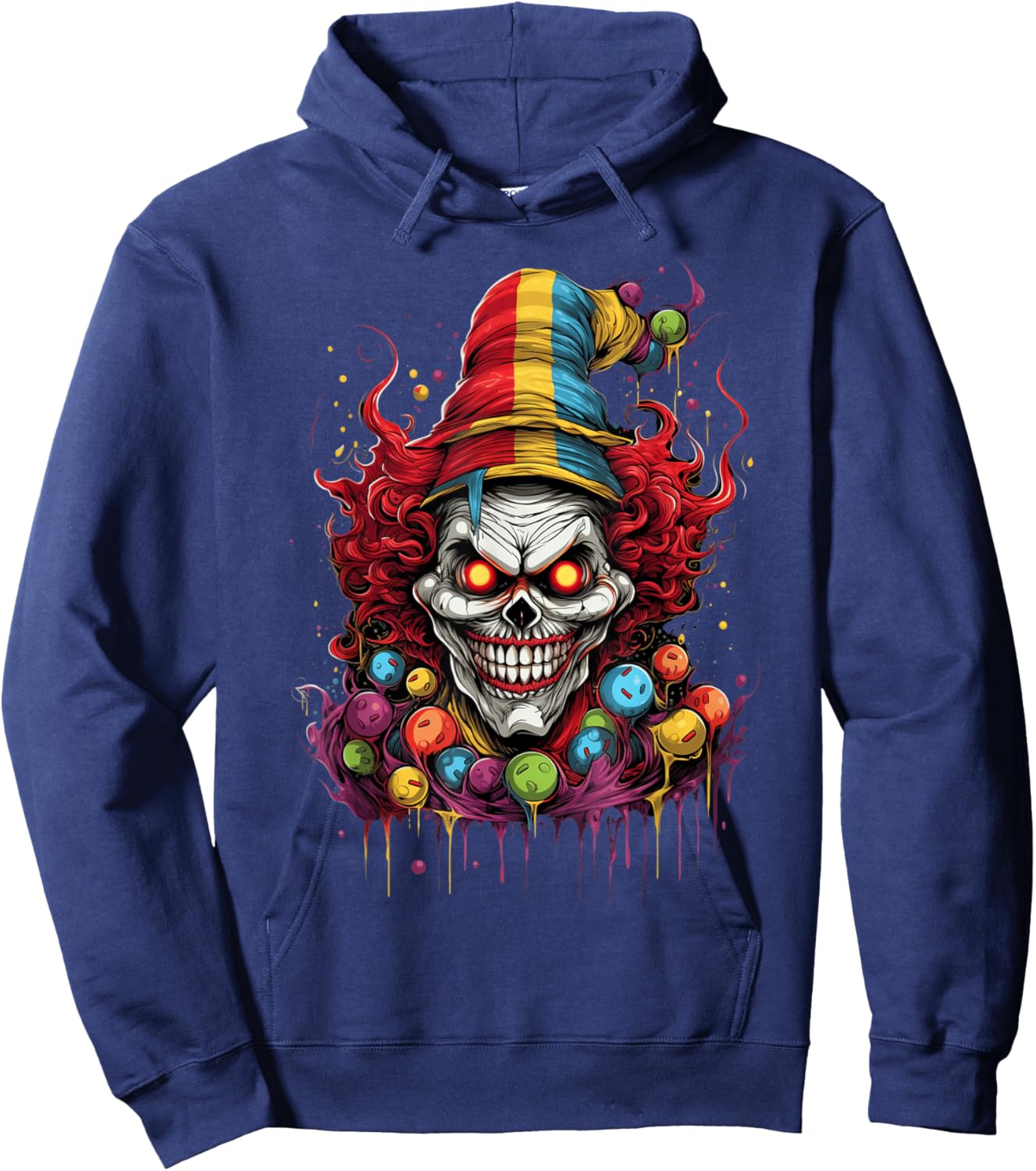 Terrifying Scary Evil Killer Clown Hoodie - Hoodie | Navy