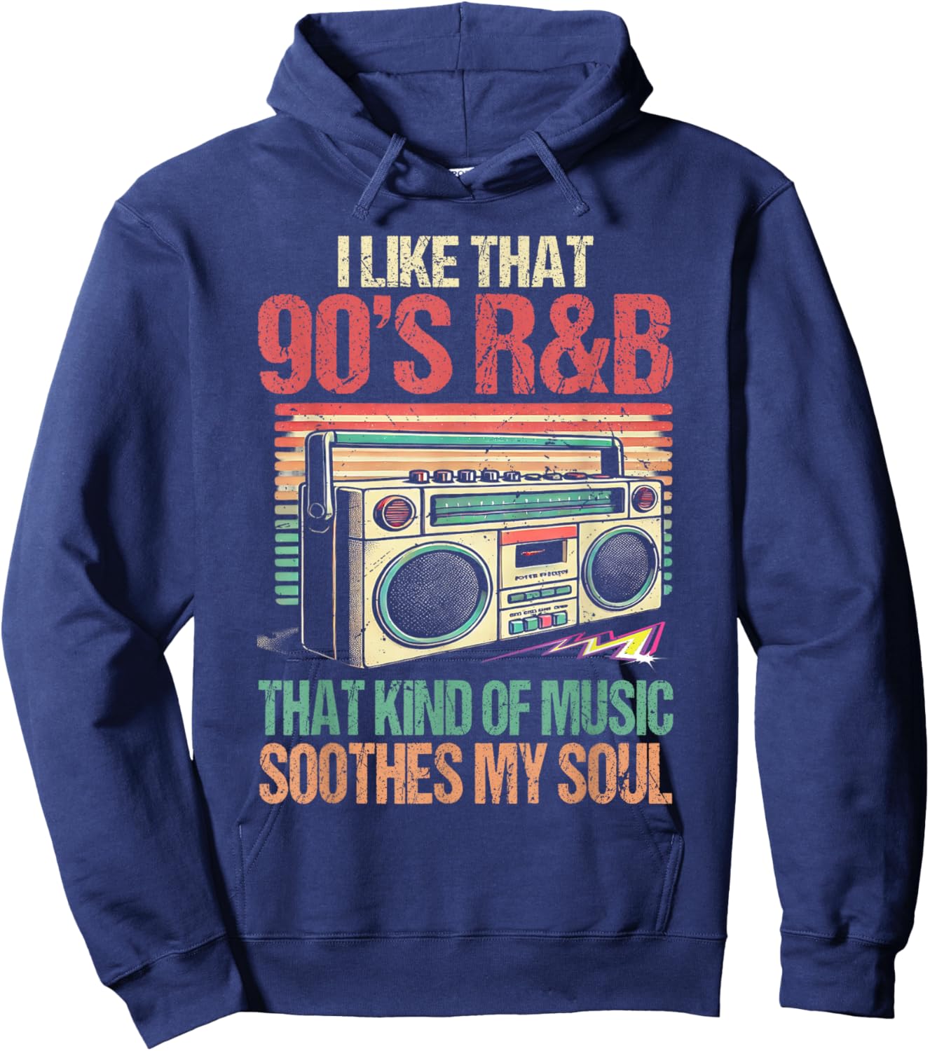 R&B Artist girls Vintage 90 s r and b graphic Hoodie - Hoodie | Navy