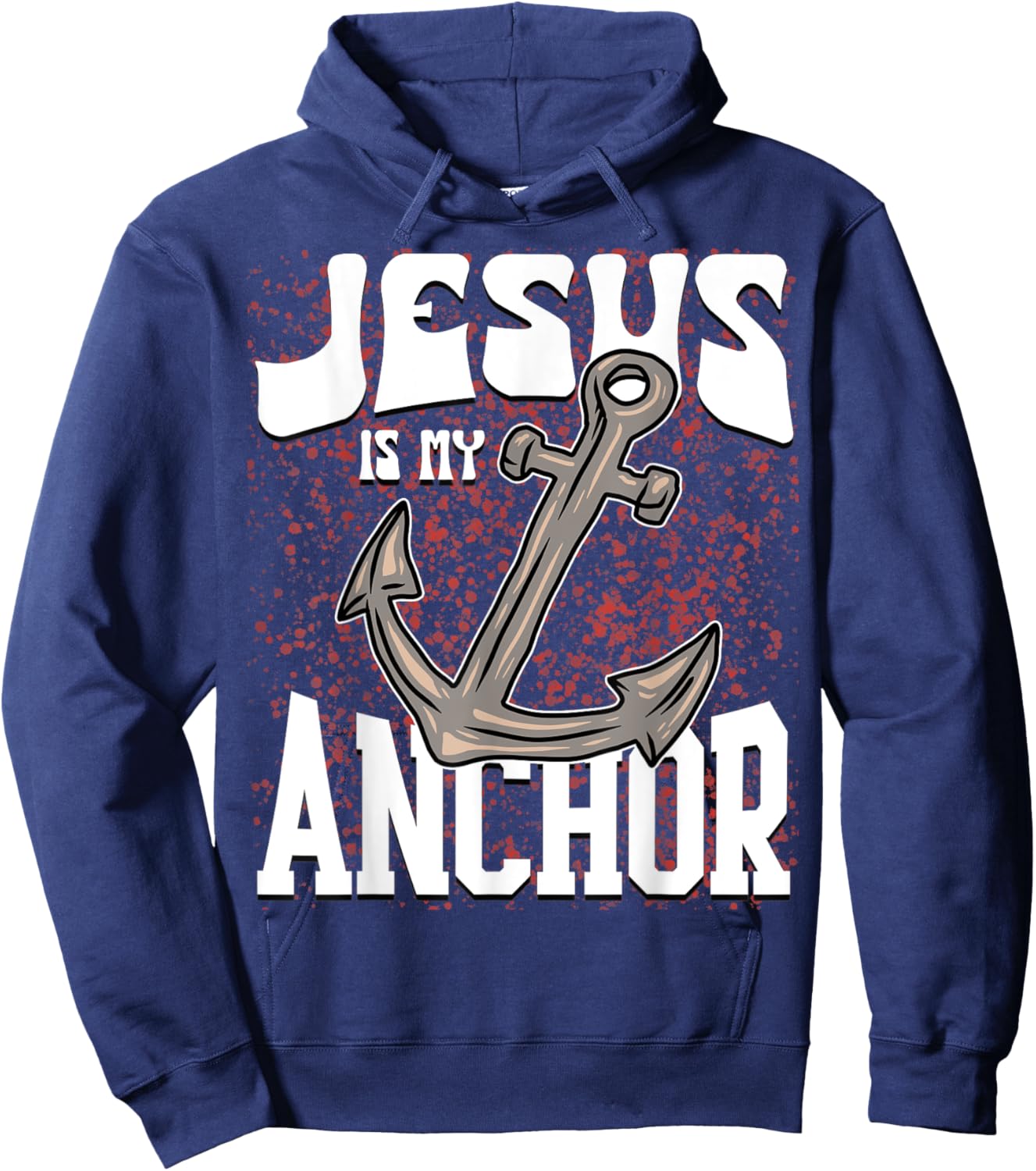 Jesus God Faith Anchor Christian Religious Hoodie - Hoodie | Navy