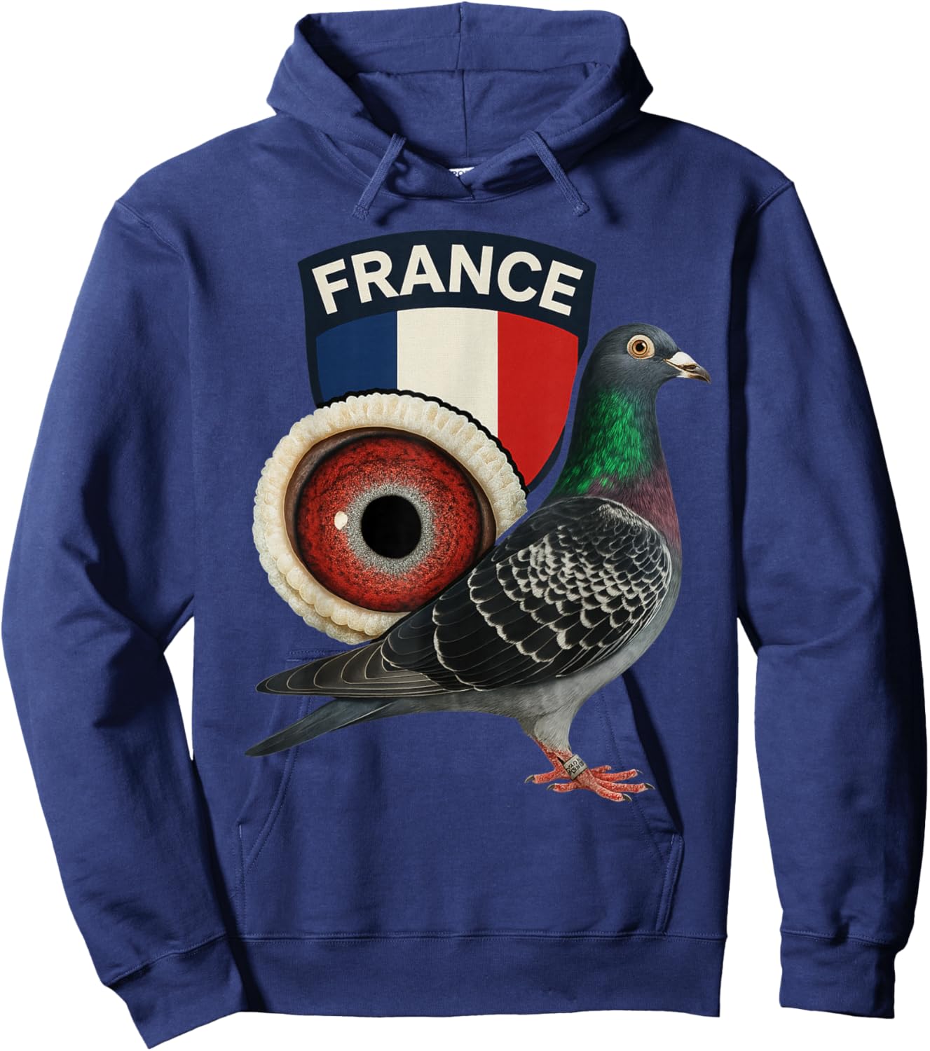 Colombophile Flag of France Pigeon Traveler Pigeons Hoodie - Hoodie | Navy