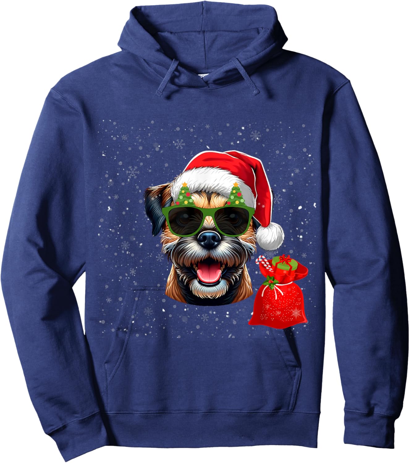 Border Terrier Dog Lover Men Women Kids Christmas Hoodie - Hoodie | Navy