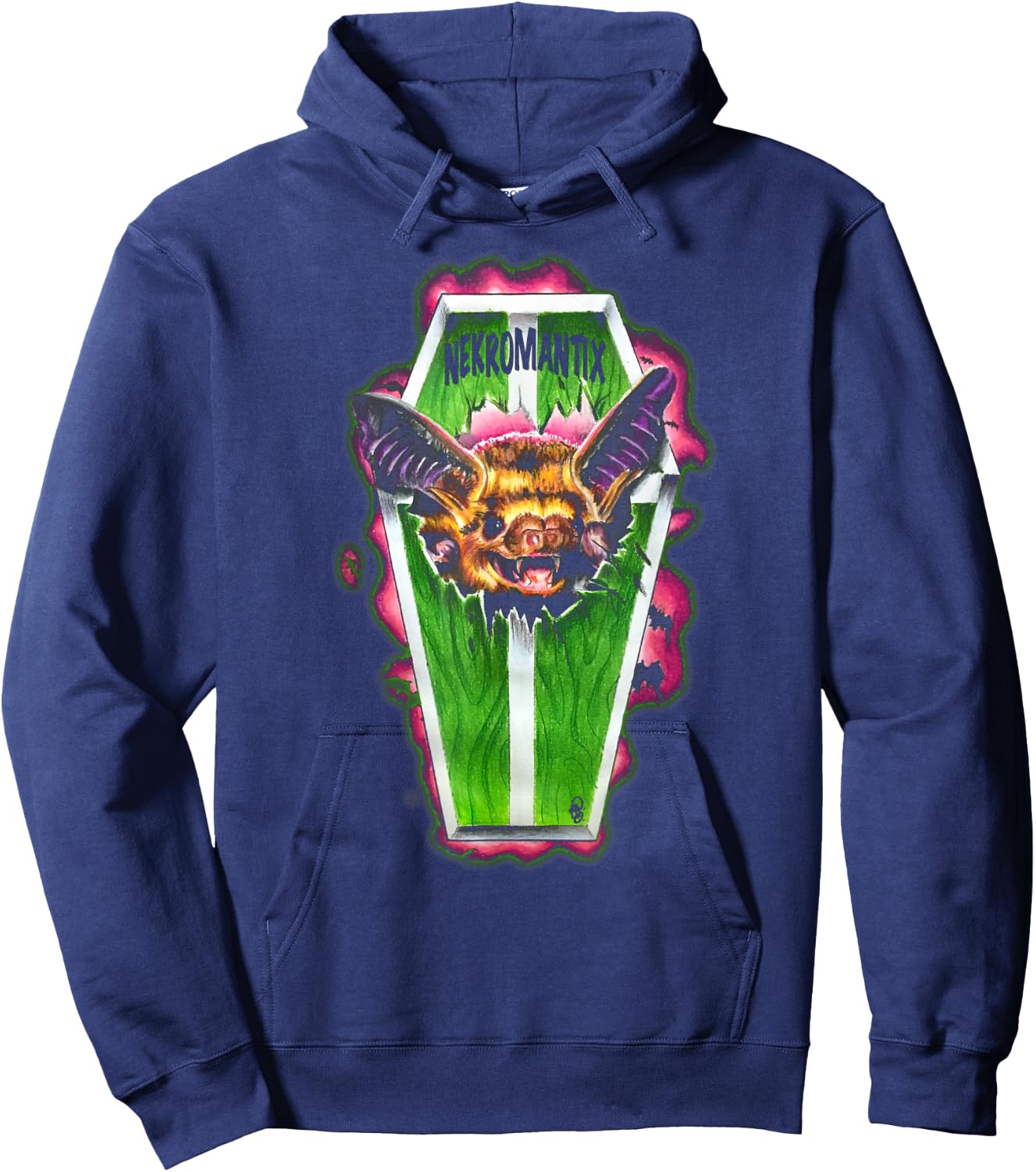 Nekromantix - Coffin - Official Merchandise Hoodie - Hoodie | Navy