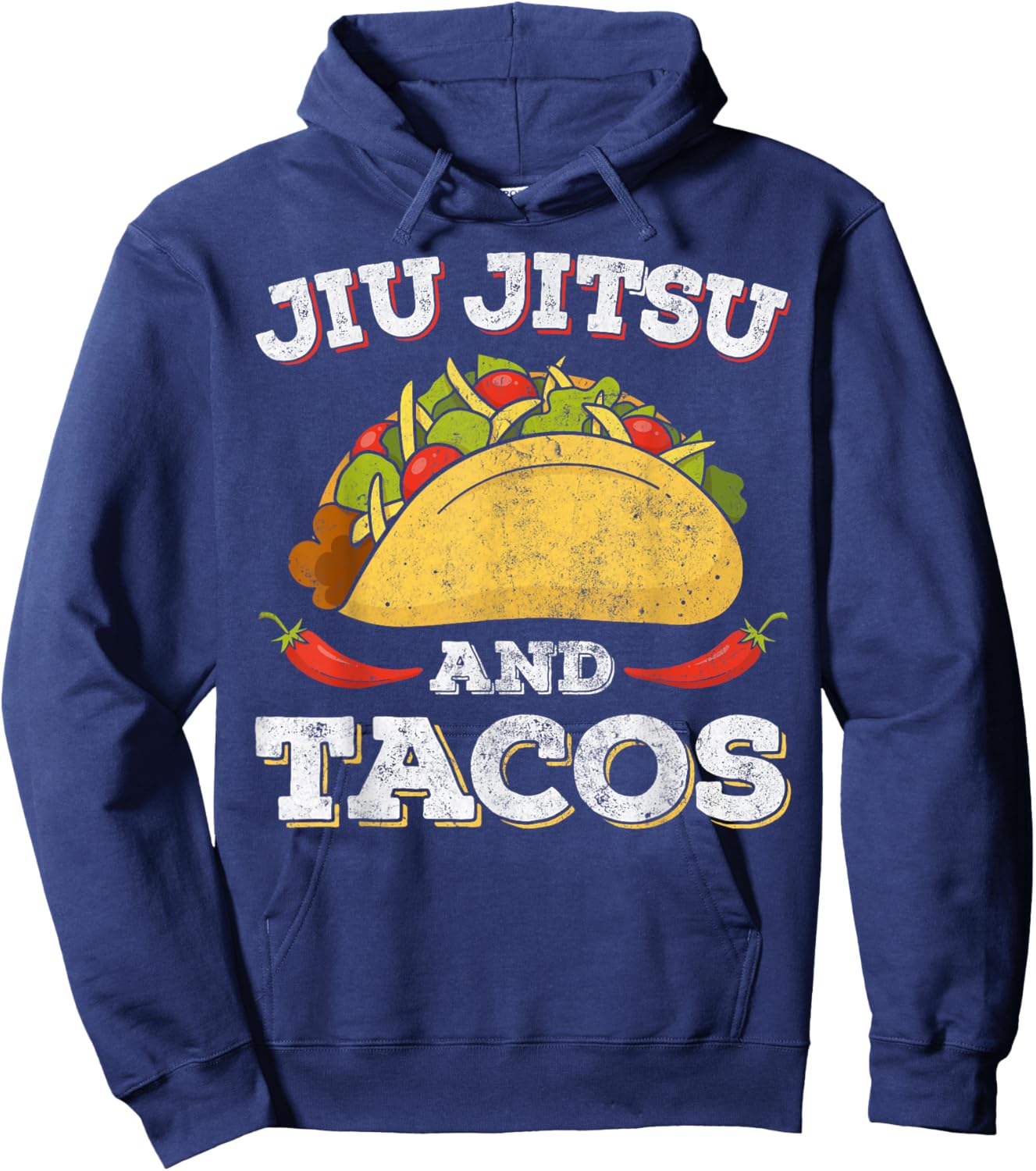 Mexican Tacos Lover Funny Jiu Jitsu BJJ Brazilian Jujitsu Hoodie - Hoodie | Navy