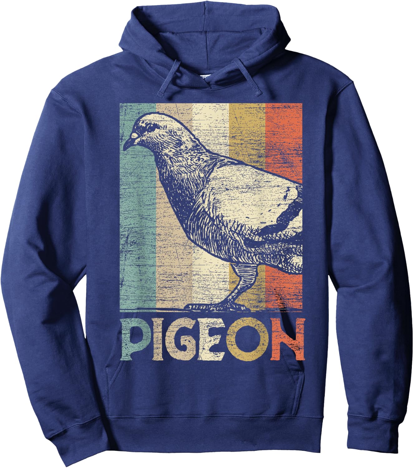 Retro Pigeon Hoodie - Hoodie | Navy
