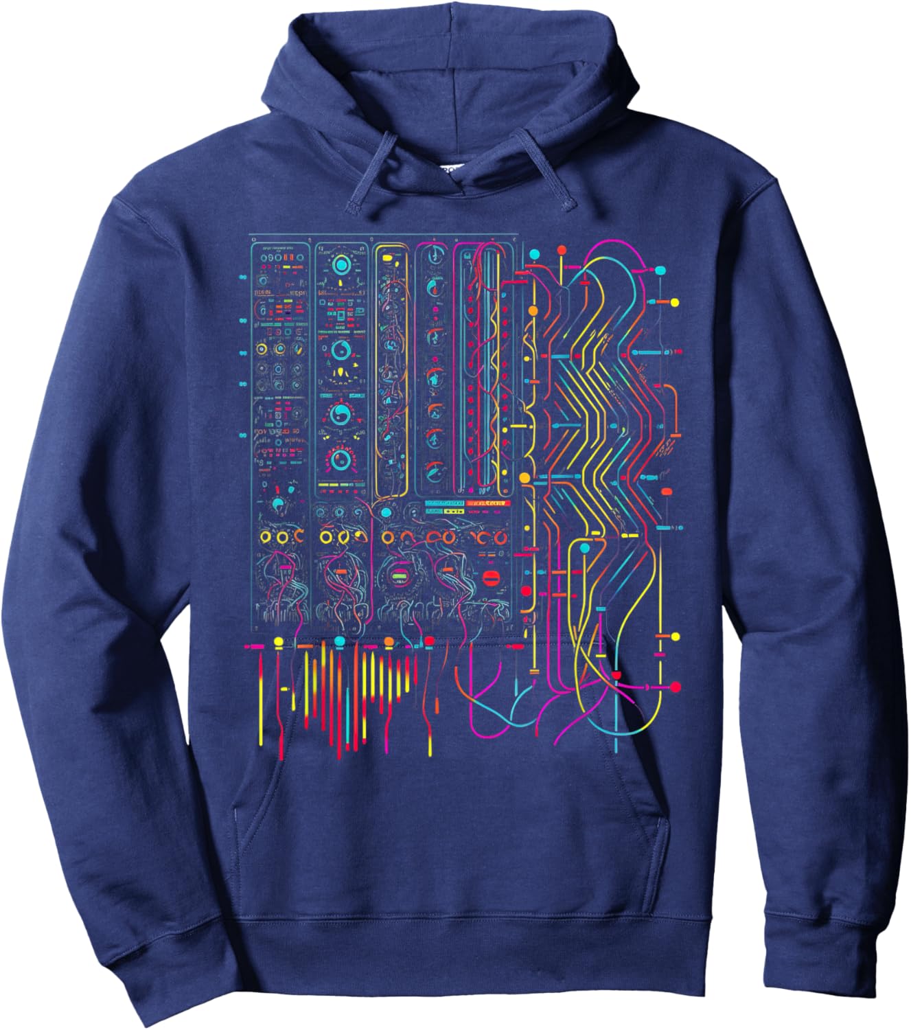 Analogue Synthesiser Electronic Music Modular Life Hoodie - Hoodie | Navy