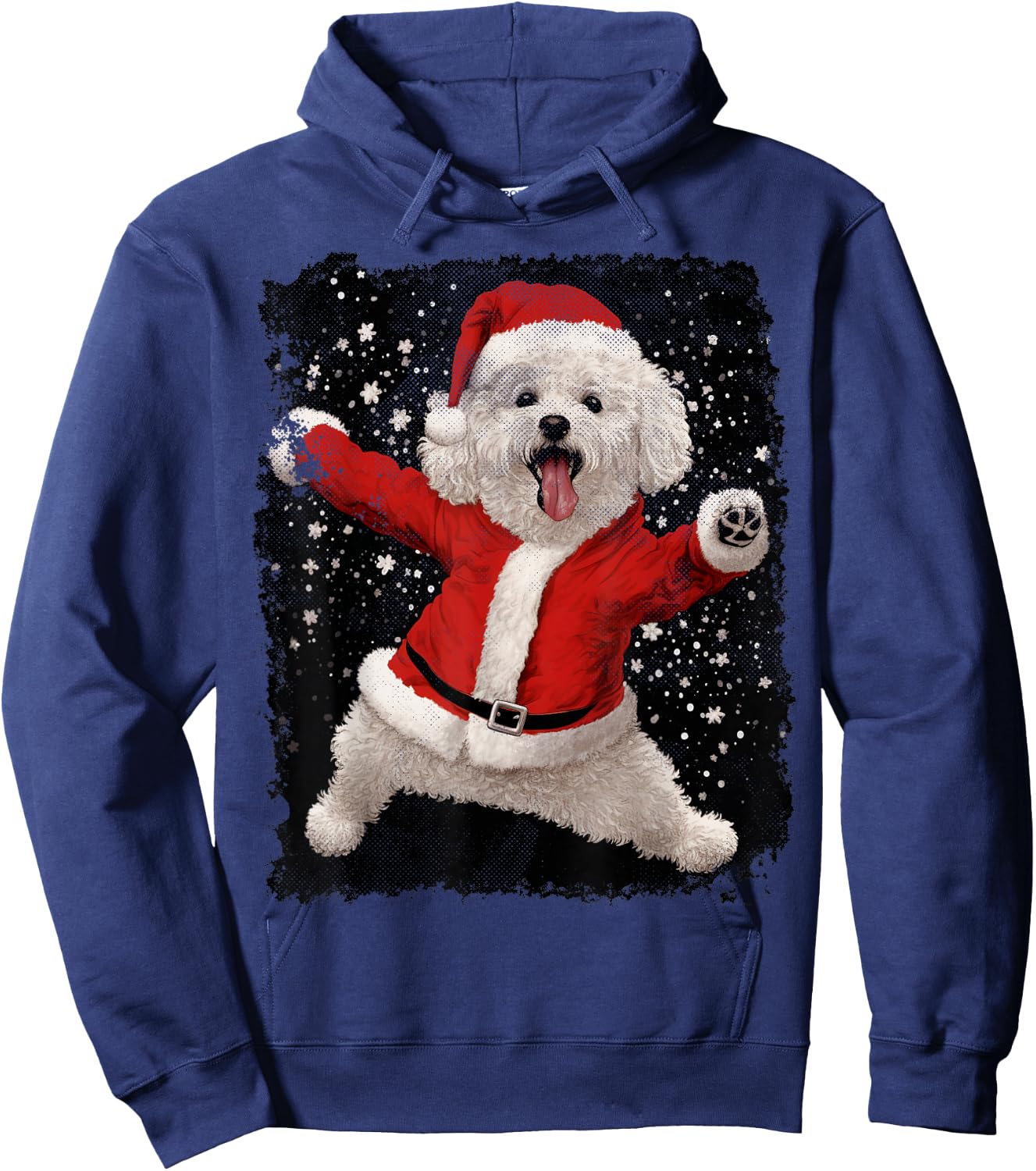 Bichon Frise Christmas Hoodie - Hoodie | Navy