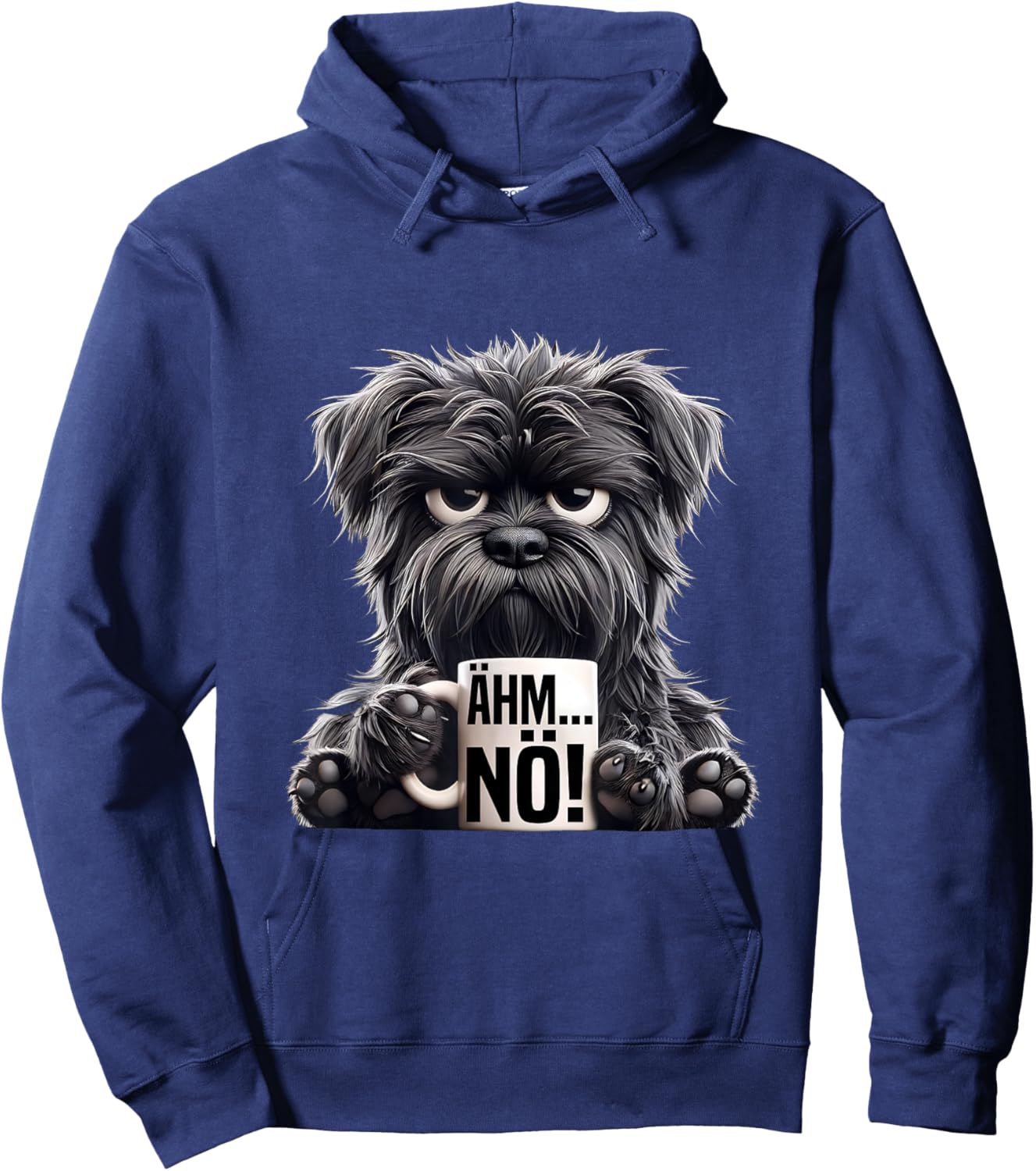 Grimmiger Hund Arbeitskollegen Herren Damen Lustiges Hund Hoodie - Hoodie | Navy