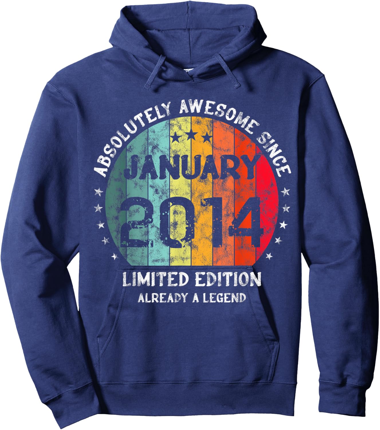 Absolutely Awesome Since January 2014 Boy Girl Birthday Hoodie - Hoodie | Navy