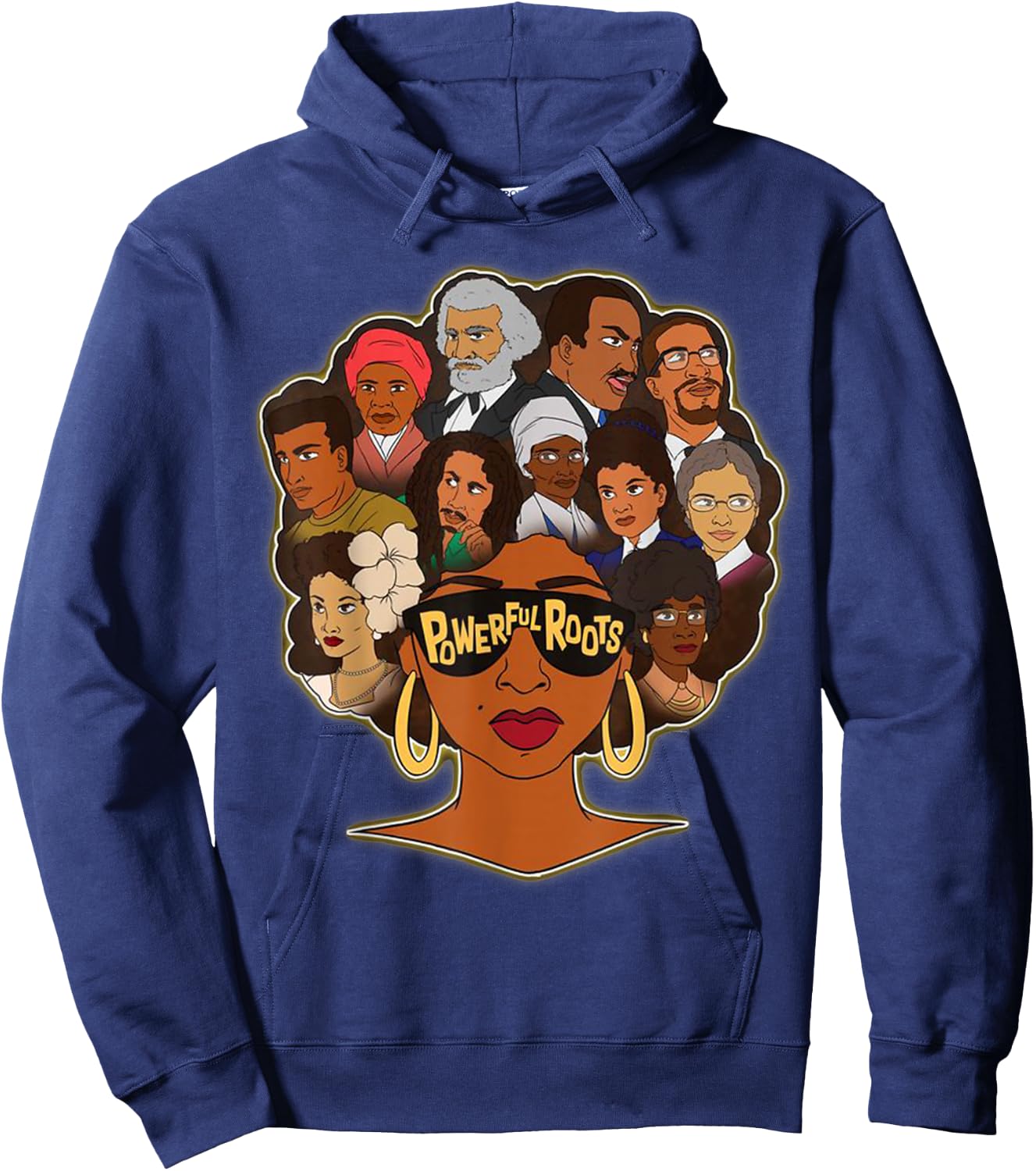 Powerful Roots Black History Month I Love My Roots Gifts Hoodie - Hoodie | Navy