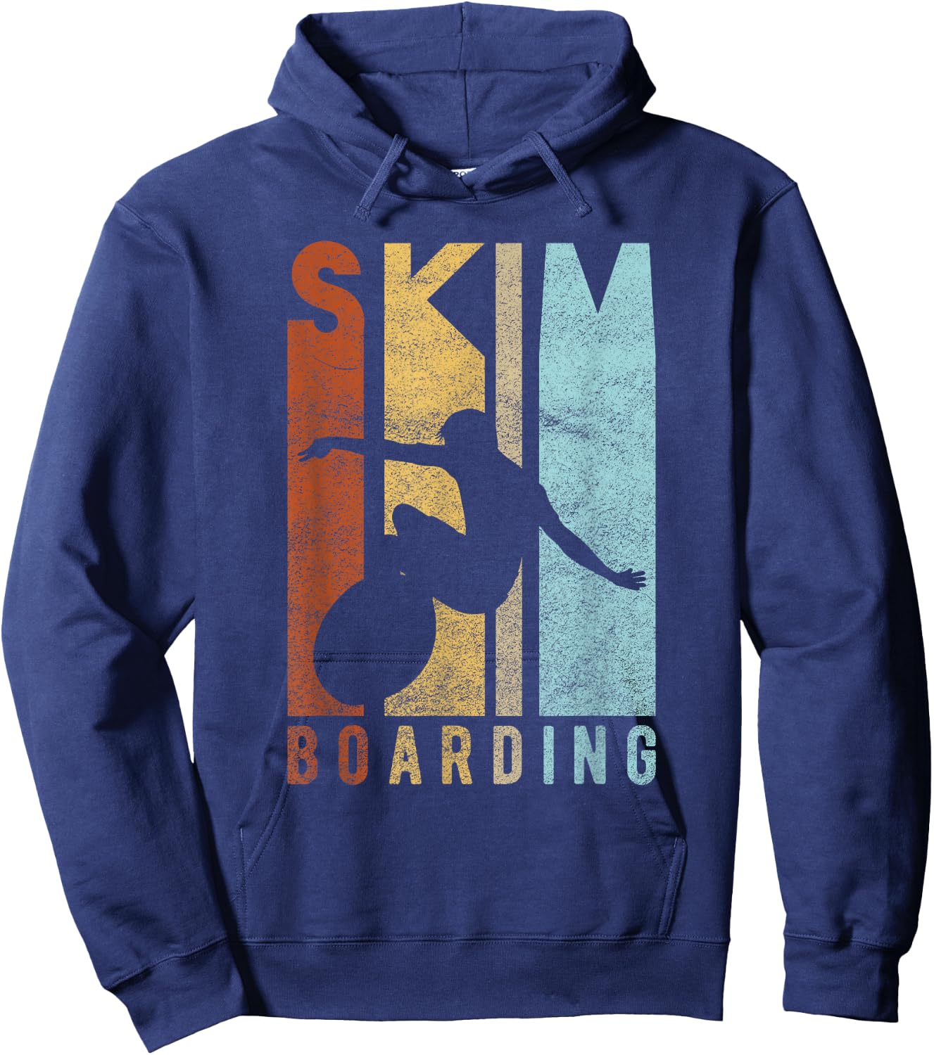 SKIM BOARDING - Sporty retro skimboarding surf-er Hoodie - Hoodie | Navy