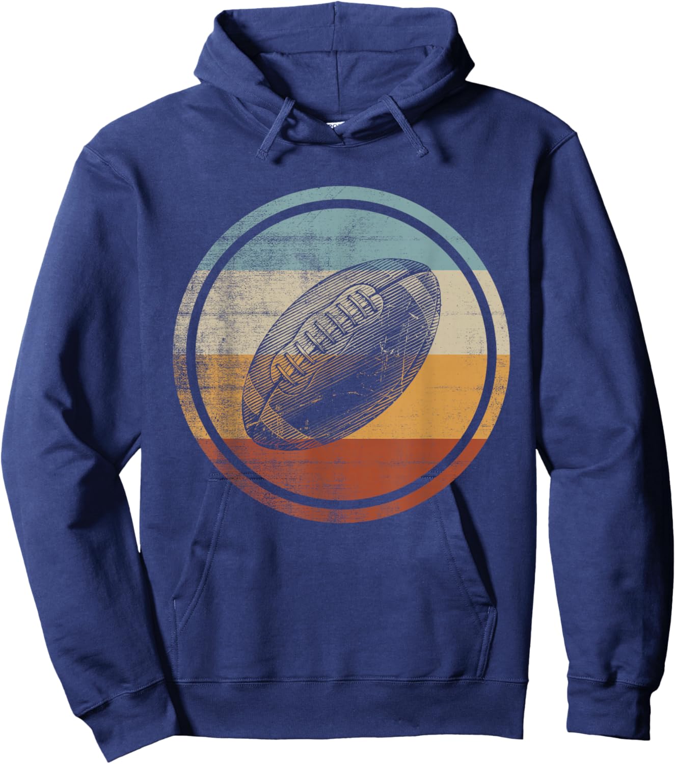 Retro Vintage Design American Football Hoodie - Hoodie | Navy