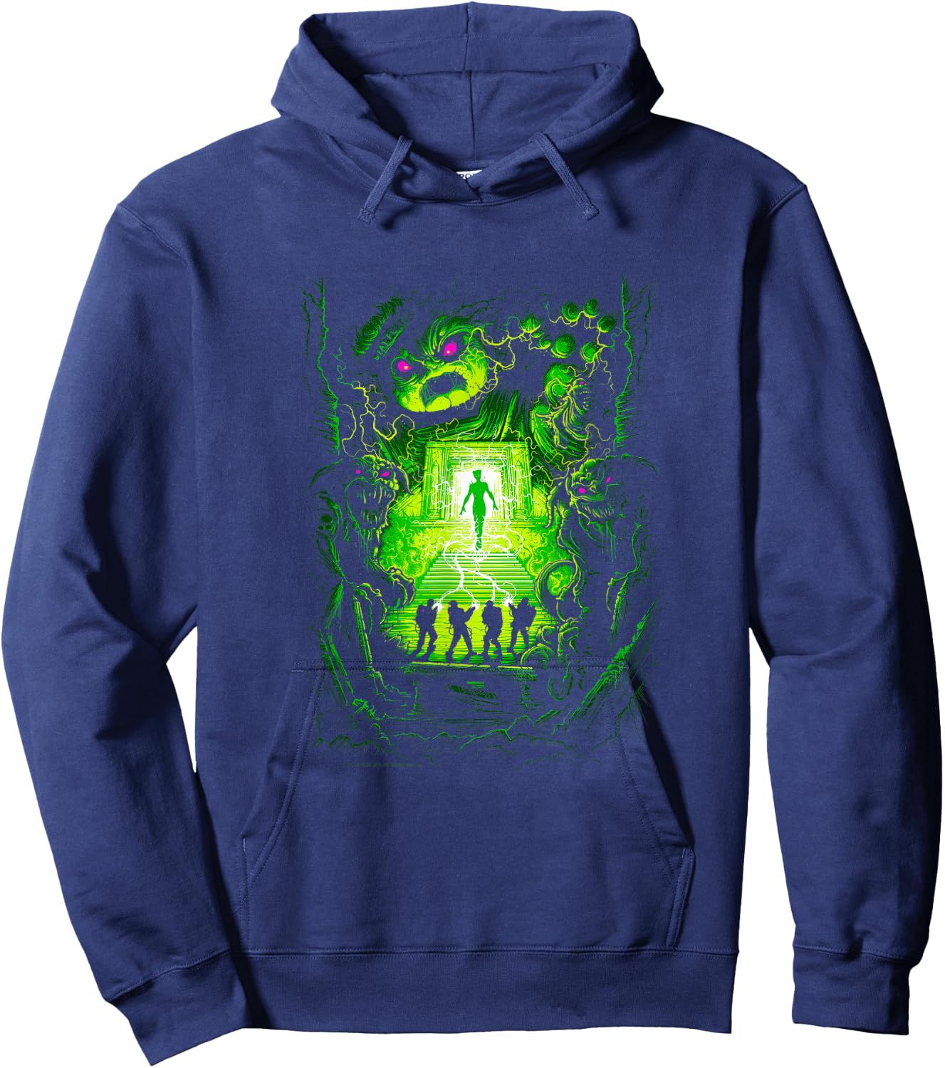 Ghostbusters Dan Mumford Marshmallow Man Movie Poster Hoodie - Hoodie | Navy