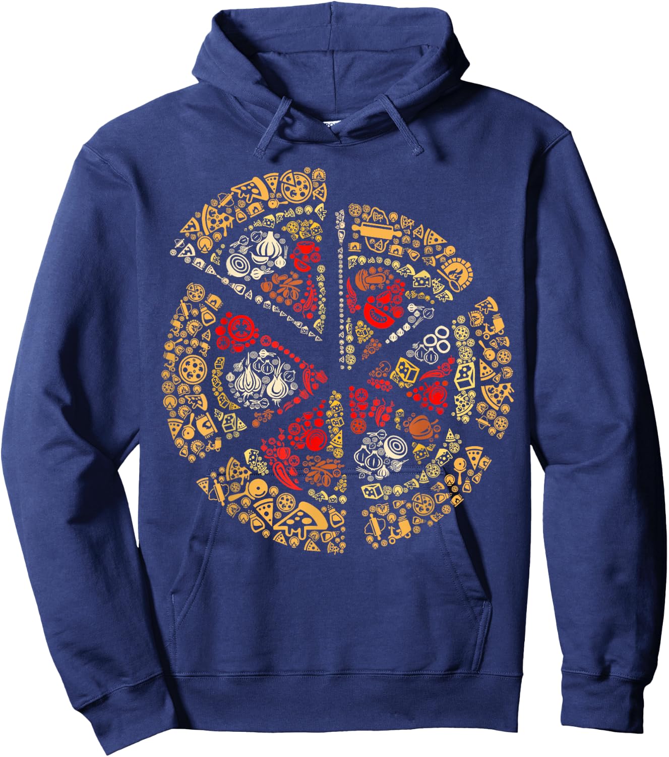 Pizza Silhouette Hoodie - Hoodie | Navy