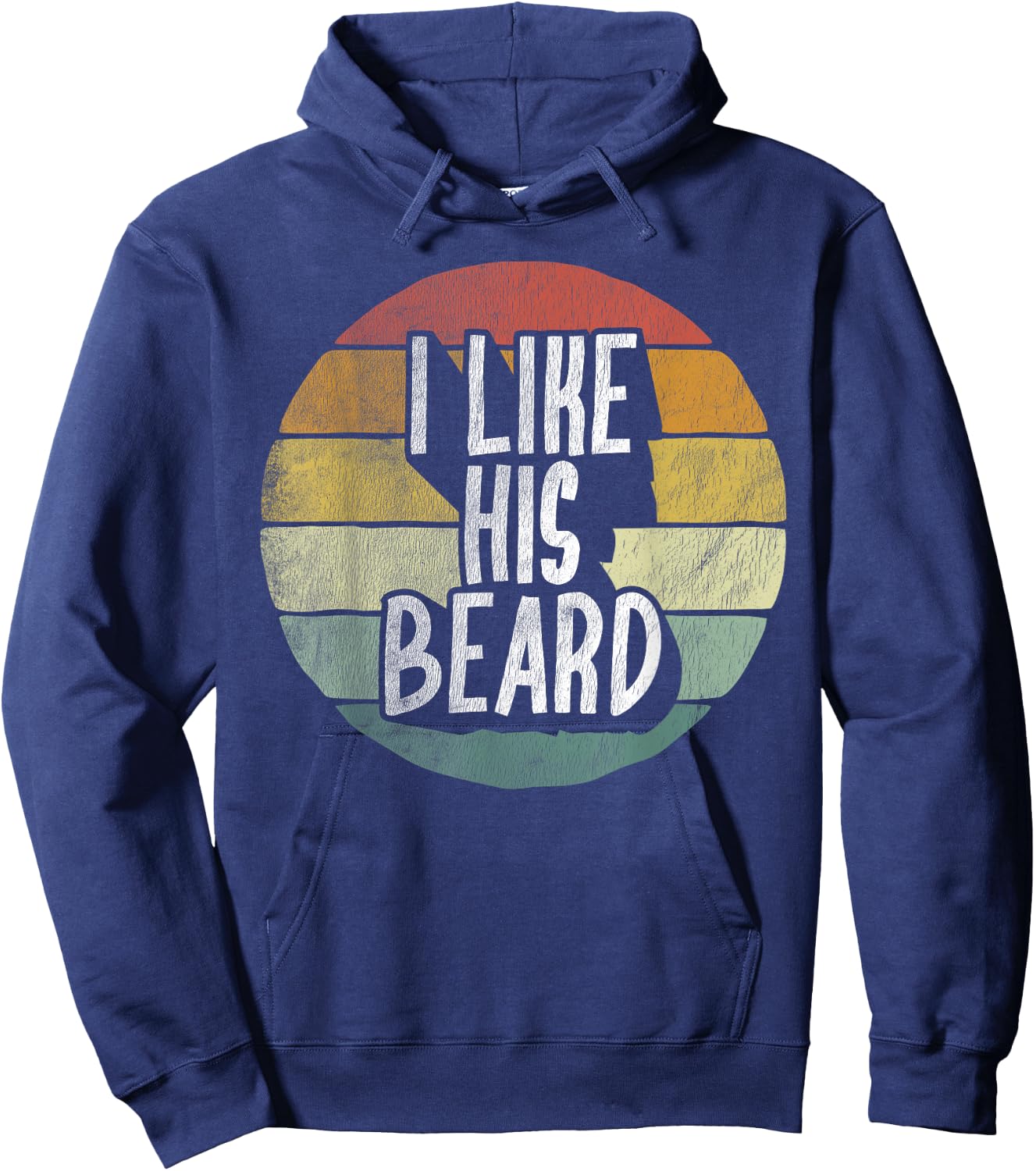 I Like His Beard Matching I Like Her Butt Compliment Couples Hoodie - Hoodie | Navy
