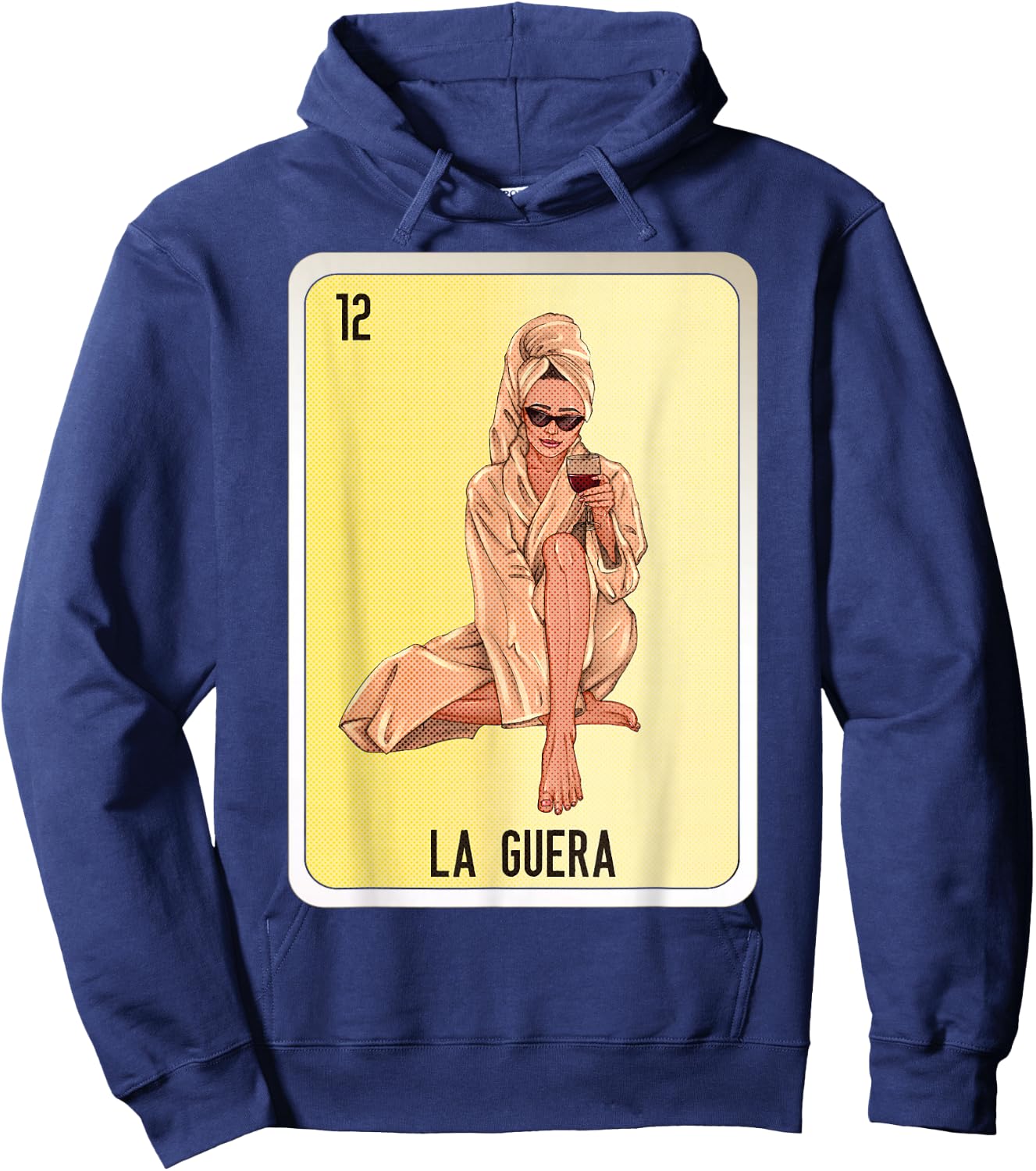 La Guera Mexican Slang Chicano Bingo Cards Hoodie - Hoodie | Navy