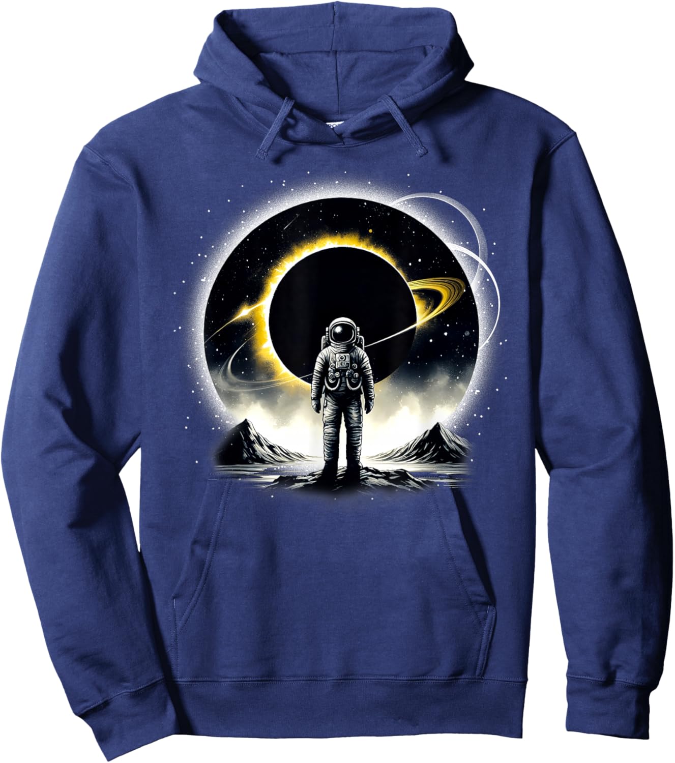 Funny Astronaut Space Eclipse Planet Science Solar System Hoodie - Hoodie | Navy