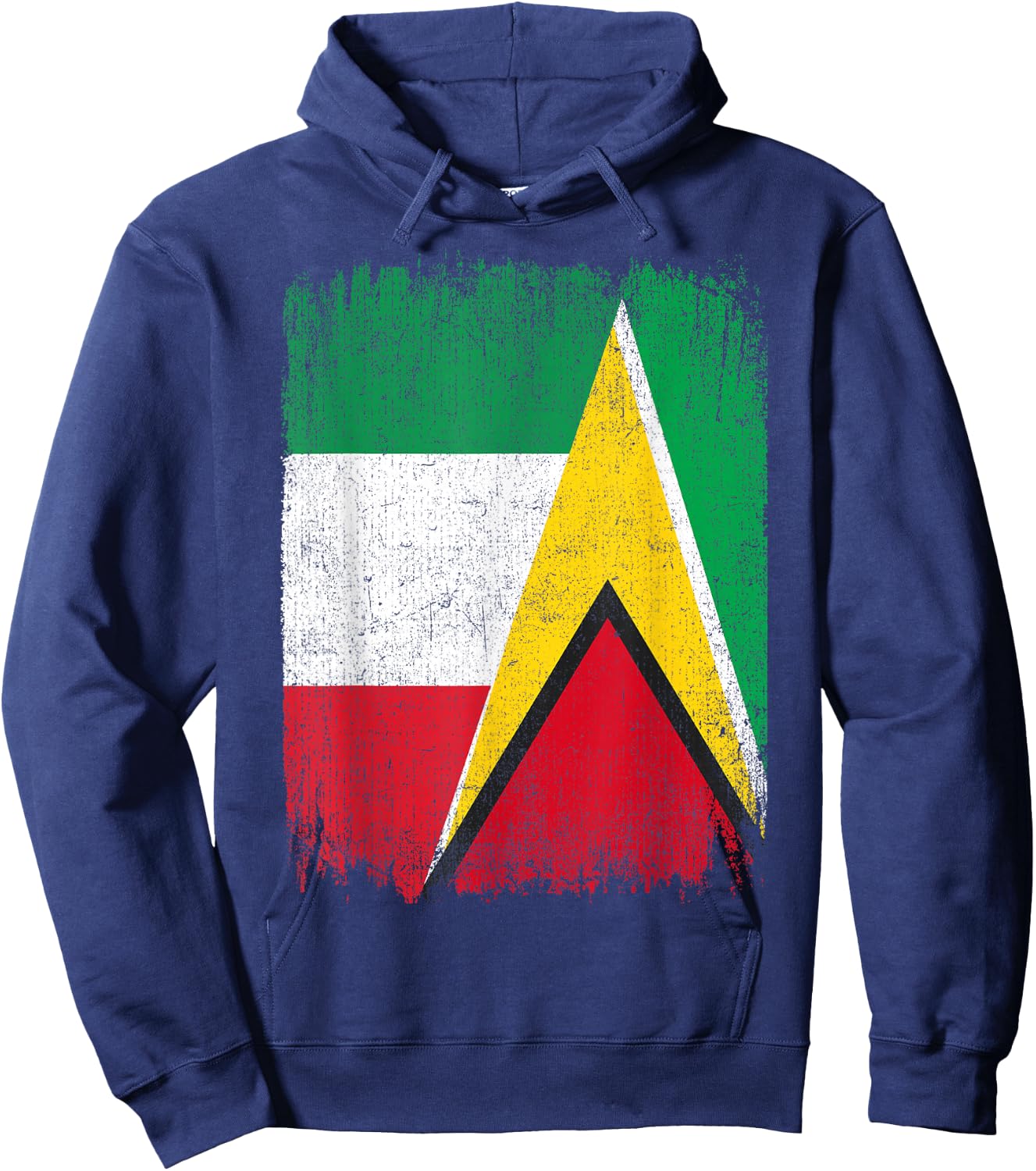 Half Italy Guyana Flag Italian Guyanese Pride Roots Hoodie - Hoodie | Navy