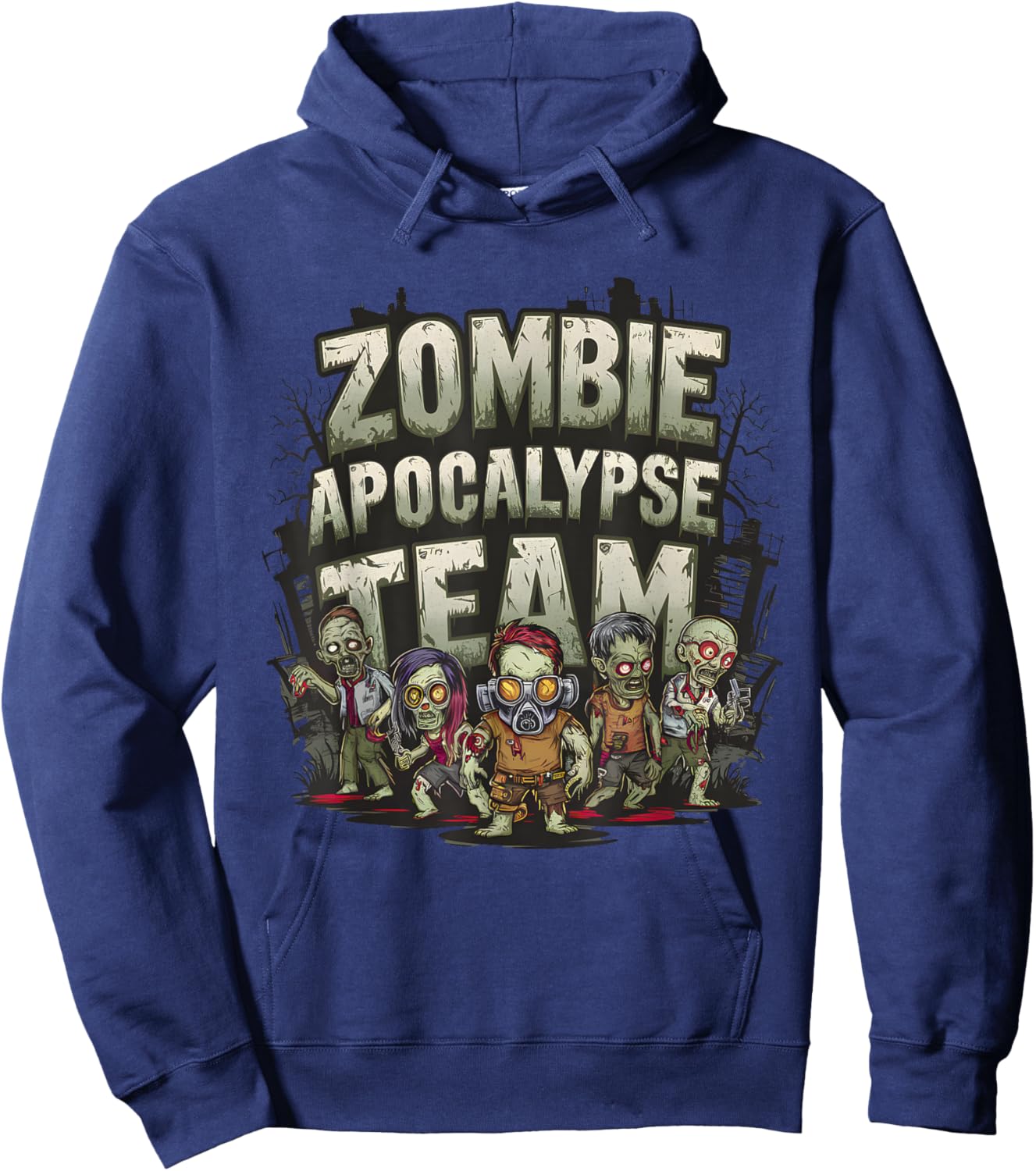 Halloween Zombie Apocalypse Team Art Hoodie - Hoodie | Navy