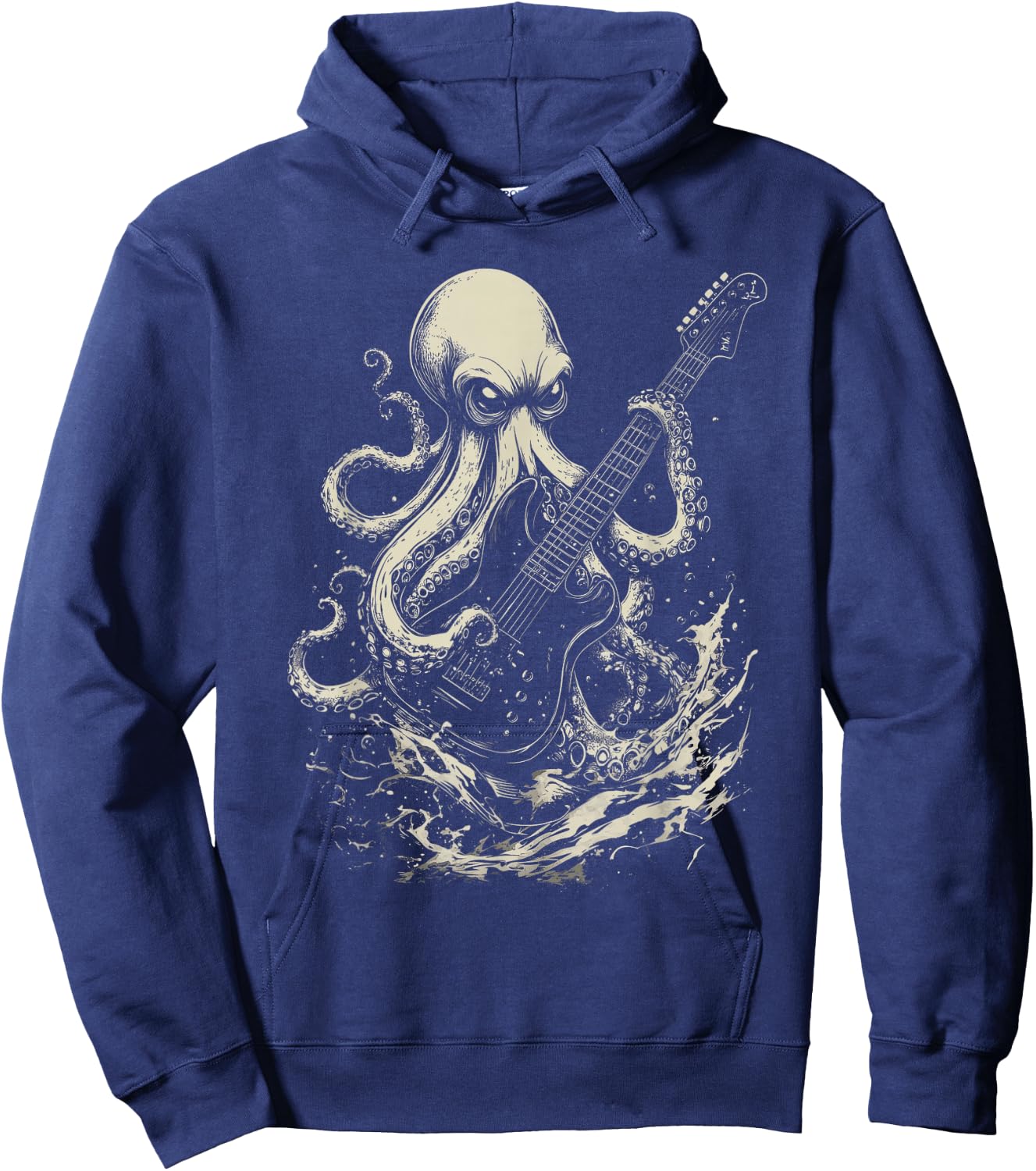 Guitar Player Octopus Heavy Metal Head Funny Guitarist Hoodie - Hoodie | Navy