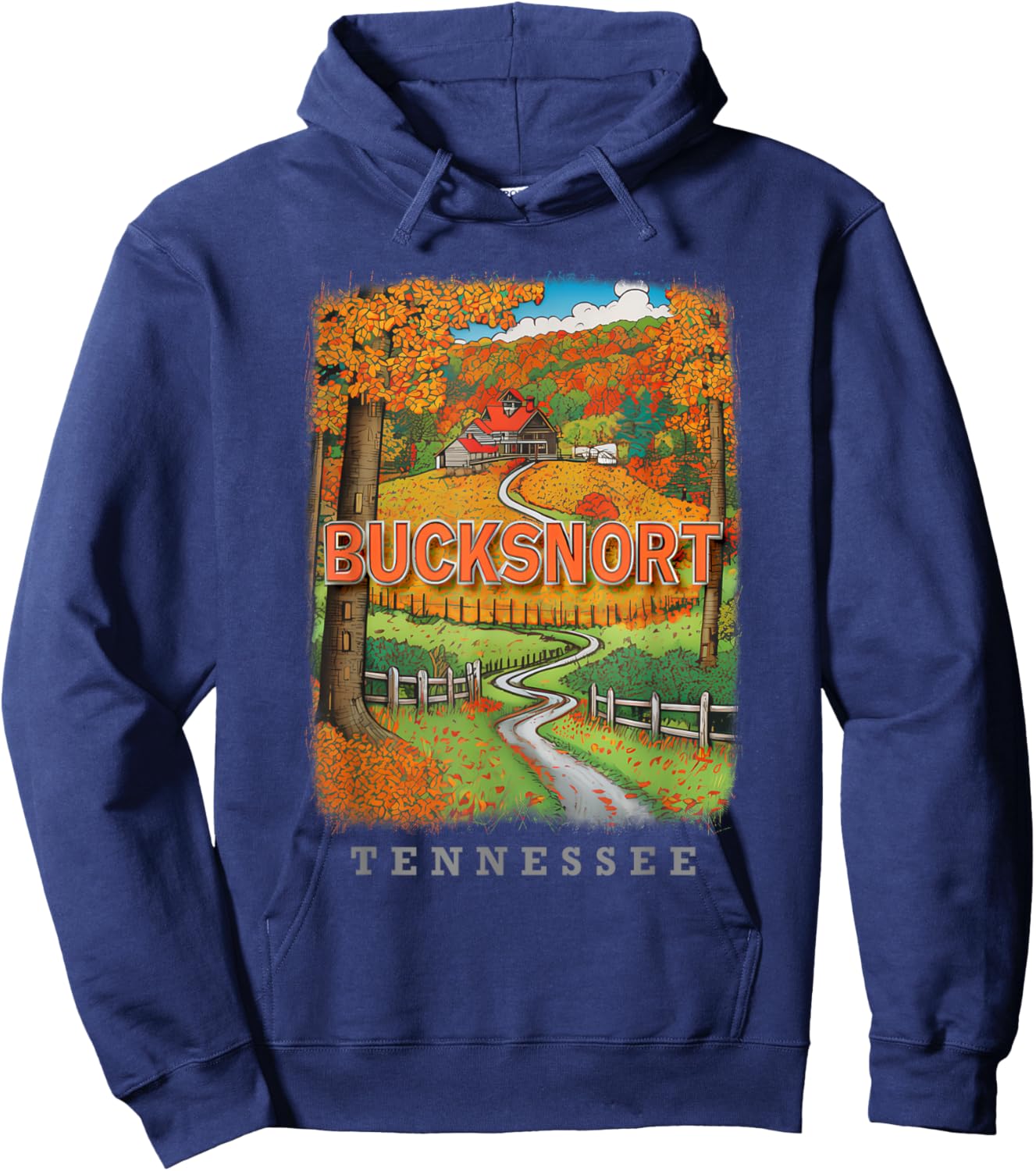 Bucksnort Tennessee TN Country Charm SD867 Hoodie - Hoodie | Navy