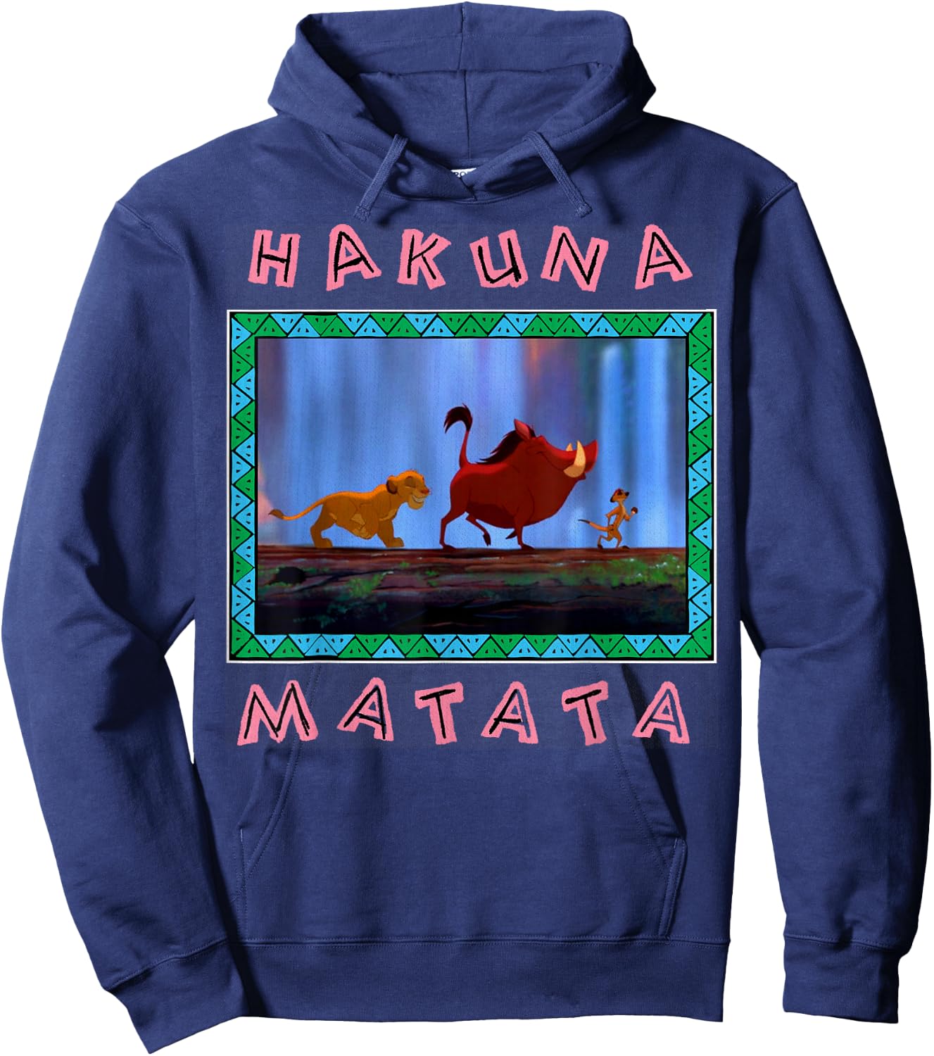 Disney The Lion King Hakuna Matata Simba Timon Pumba Jungle Hoodie - Hoodie | Navy