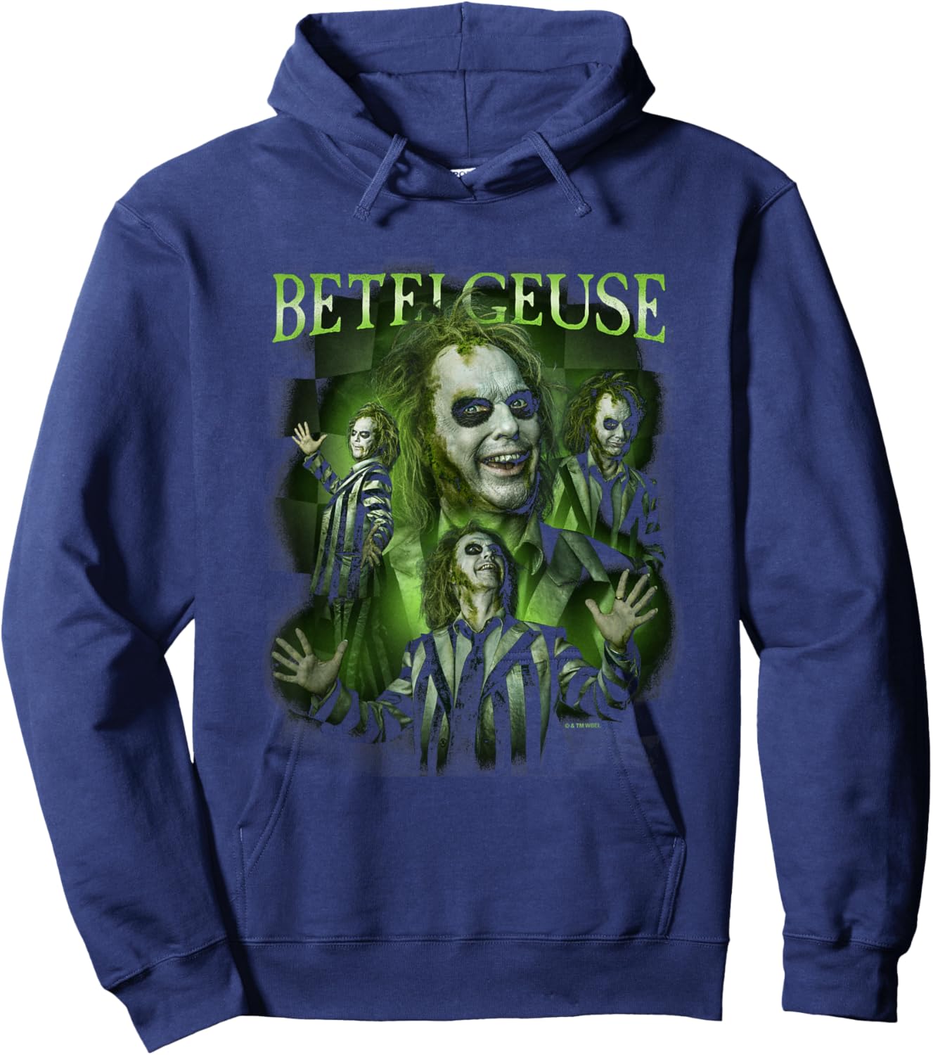 Beetlejuice Beetlejuice Betelgeuse Many Poses Collage Retro Hoodie - Hoodie | Navy