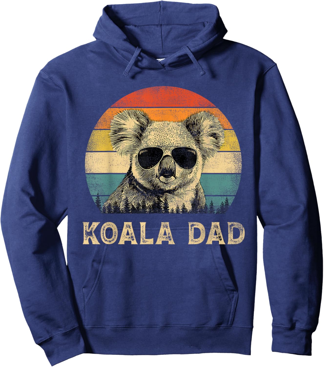 Vintage Koala Dad Koala Lovers Daddy Father's Day Hoodie - Hoodie | Navy