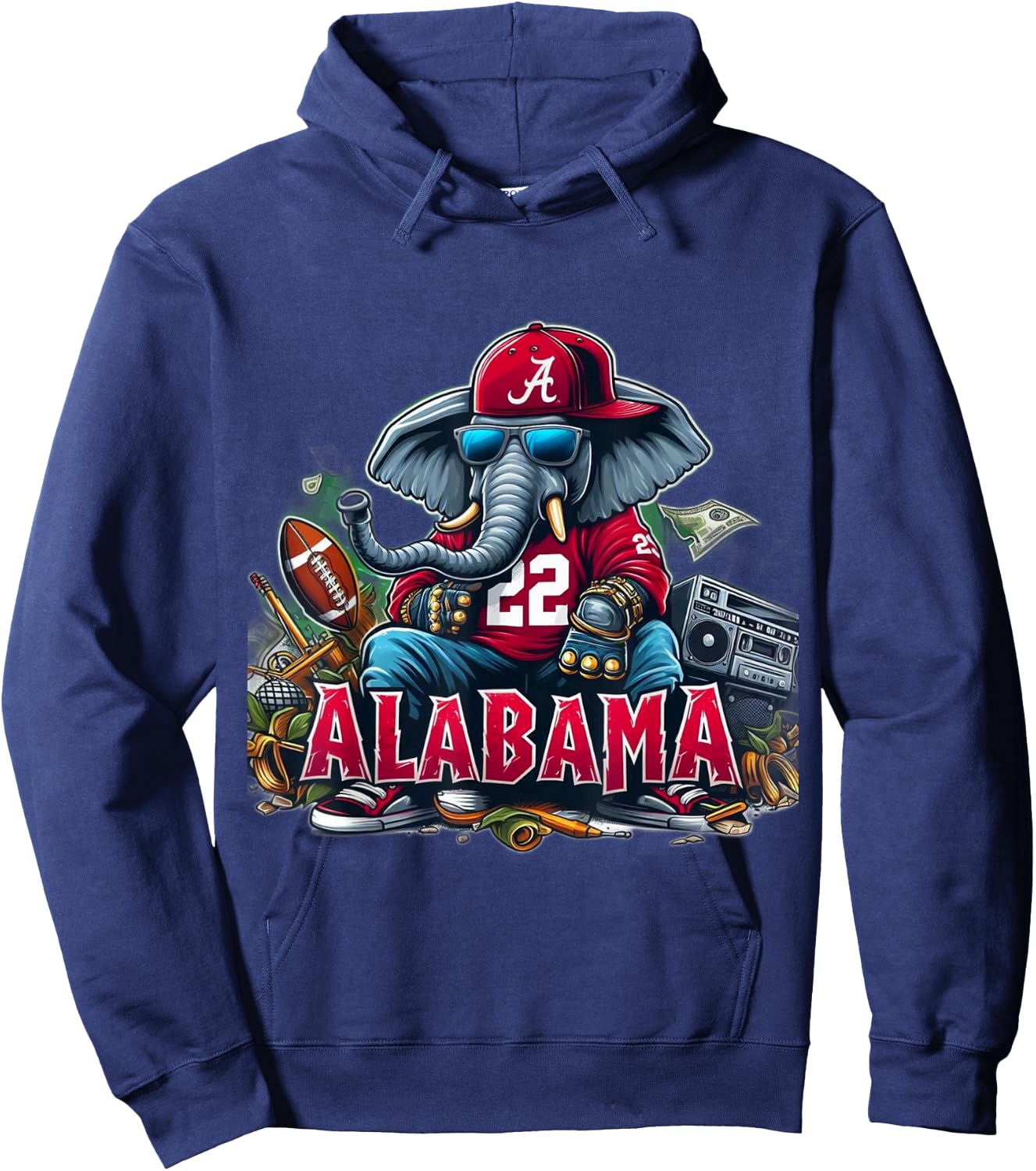 Alabama Elephant Hoodie - Hoodie | Navy