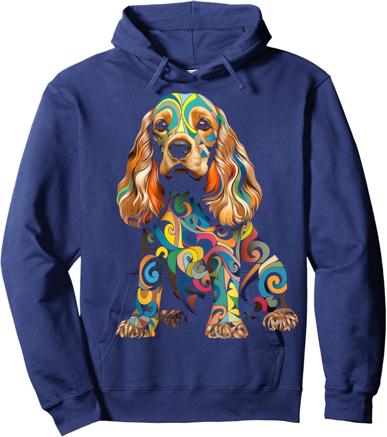 Cocker Spaniel Motif Pet Art Dog Cocker Spaniel Women Kids Hoodie - Hoodie | Navy