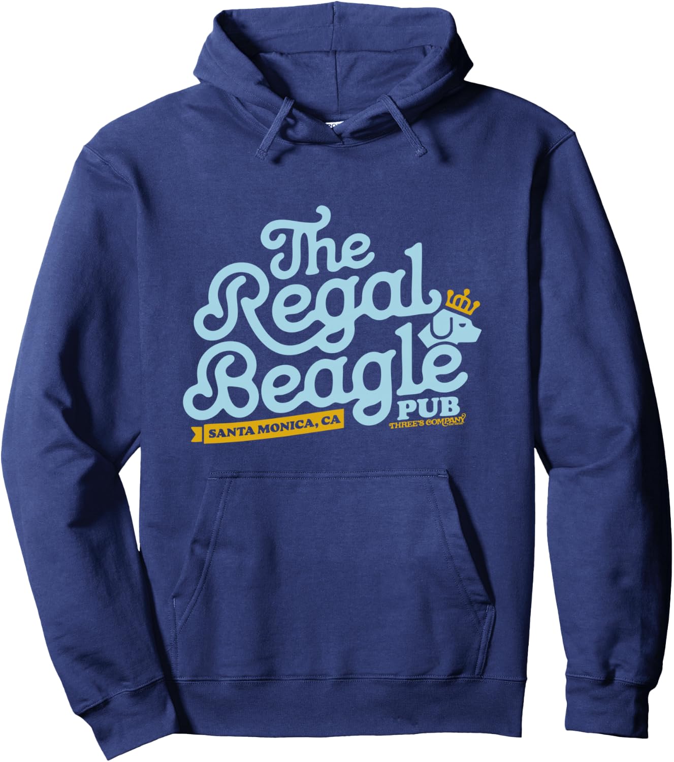 Officially Licensed Regal Beagle Pub Three's Company Logo Hoodie - Hoodie | Navy