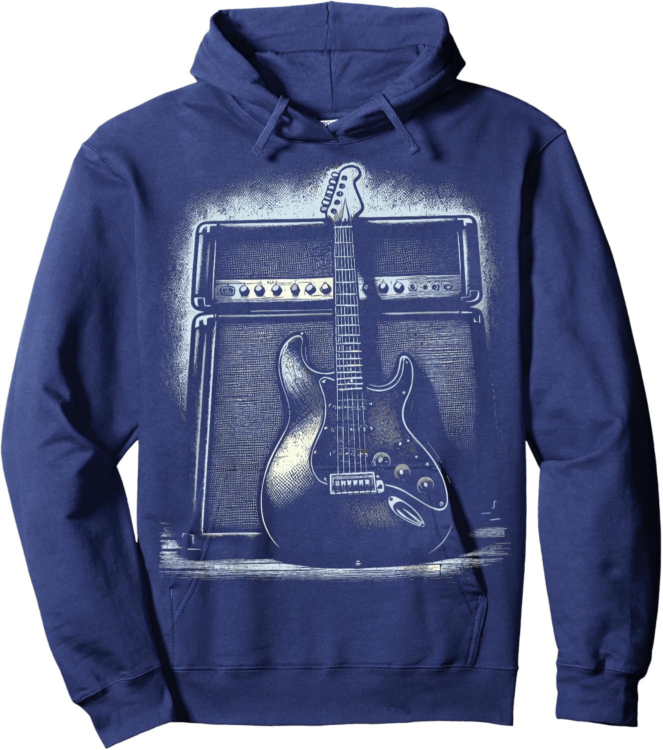 Guitarist Guitar and Amp Hoodie - Hoodie | Navy