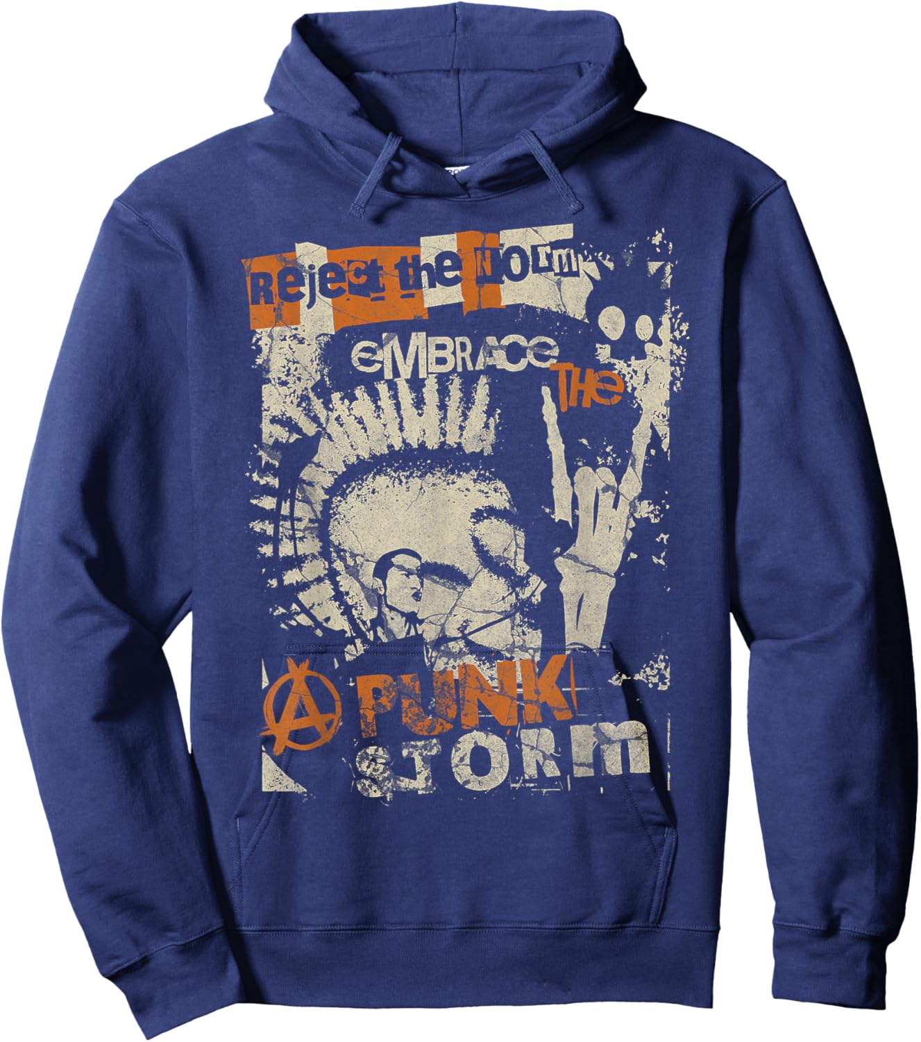 Punk Rock Music Hoodie - Hoodie | Navy