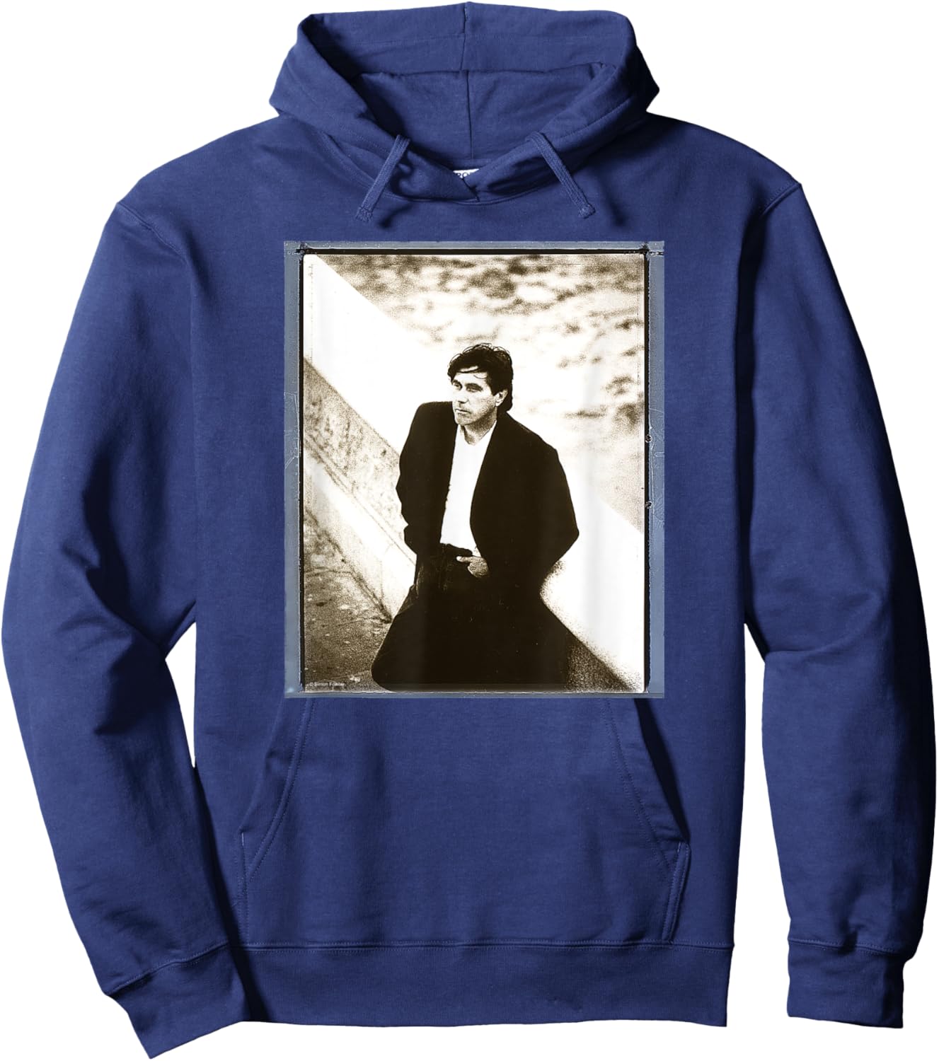 Bryan Ferry Of Roxy Music By Simon Fowler Hoodie - Hoodie | Navy