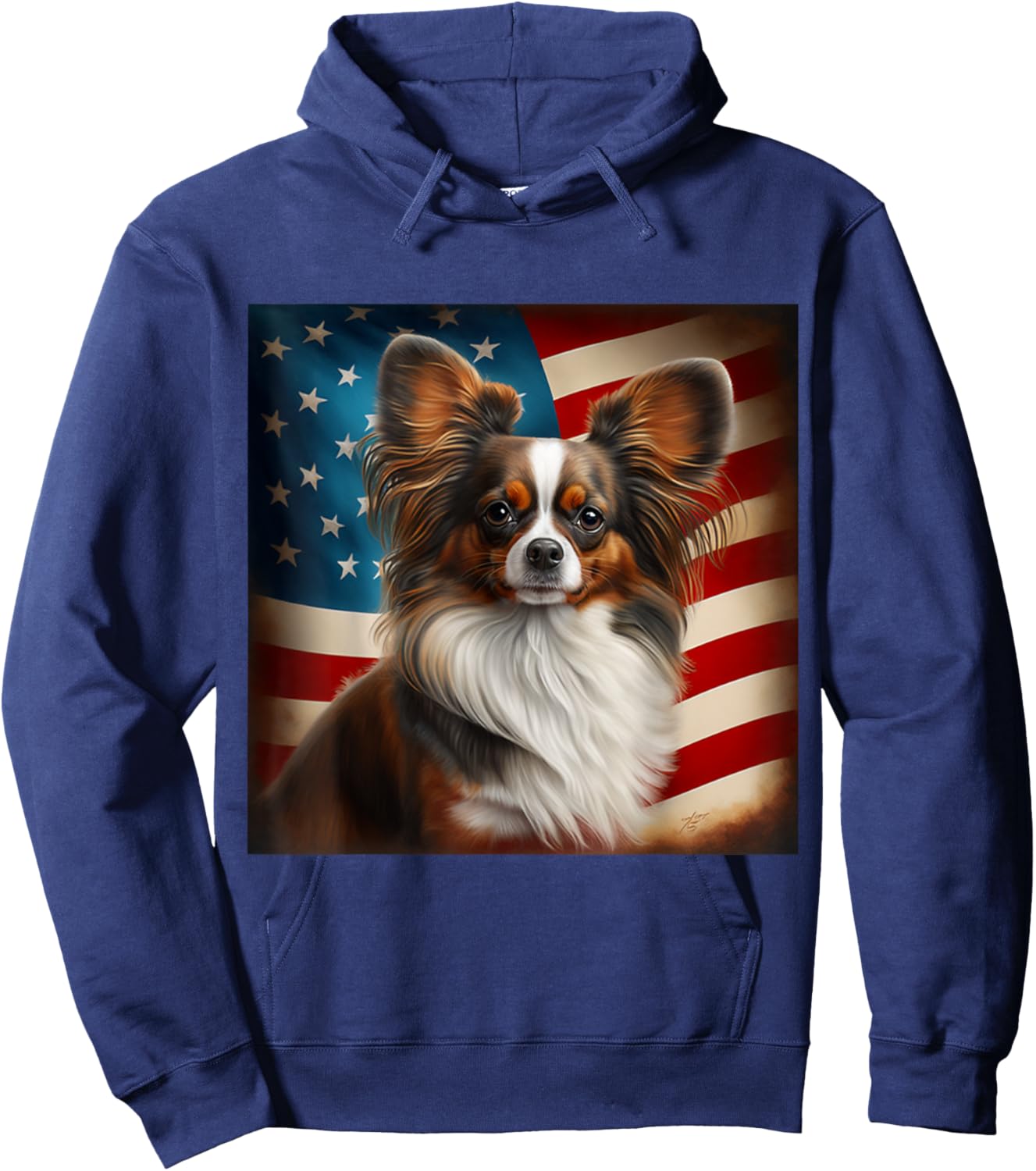 Papillon 4th of July - Papillon USA Women Kids Men Hoodie - Hoodie | Navy