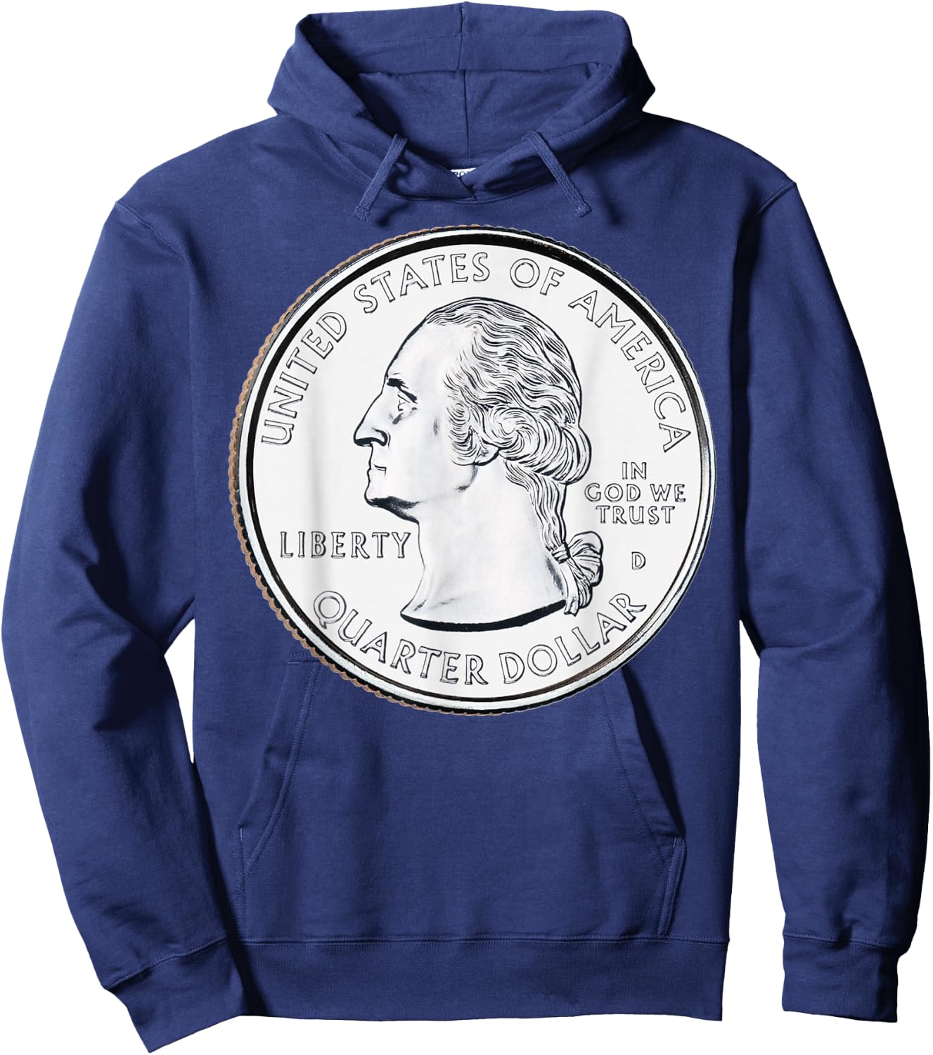 USA Quarter Dollar 25 Cents America United States Hoodie - Hoodie | Navy