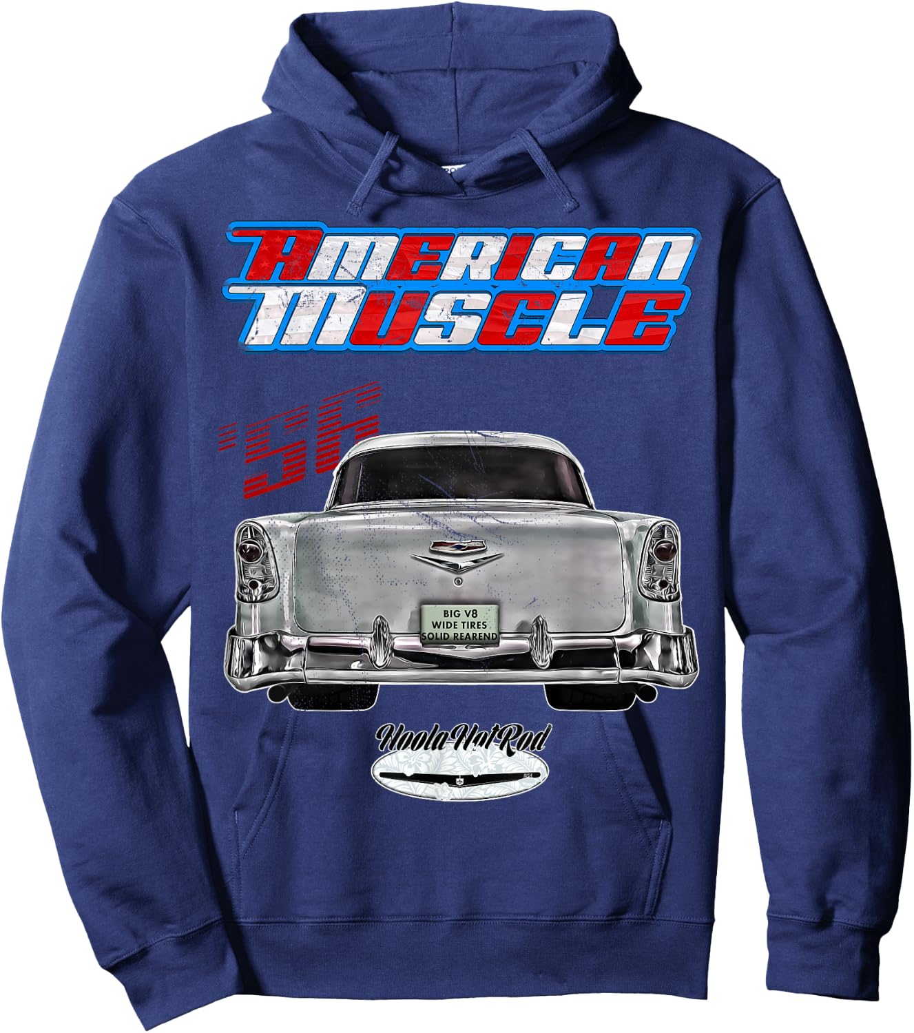 Rockabilly,1956,Fifties,Bel Air,Belair,Tailfins,pro touring Hoodie - Hoodie | Navy