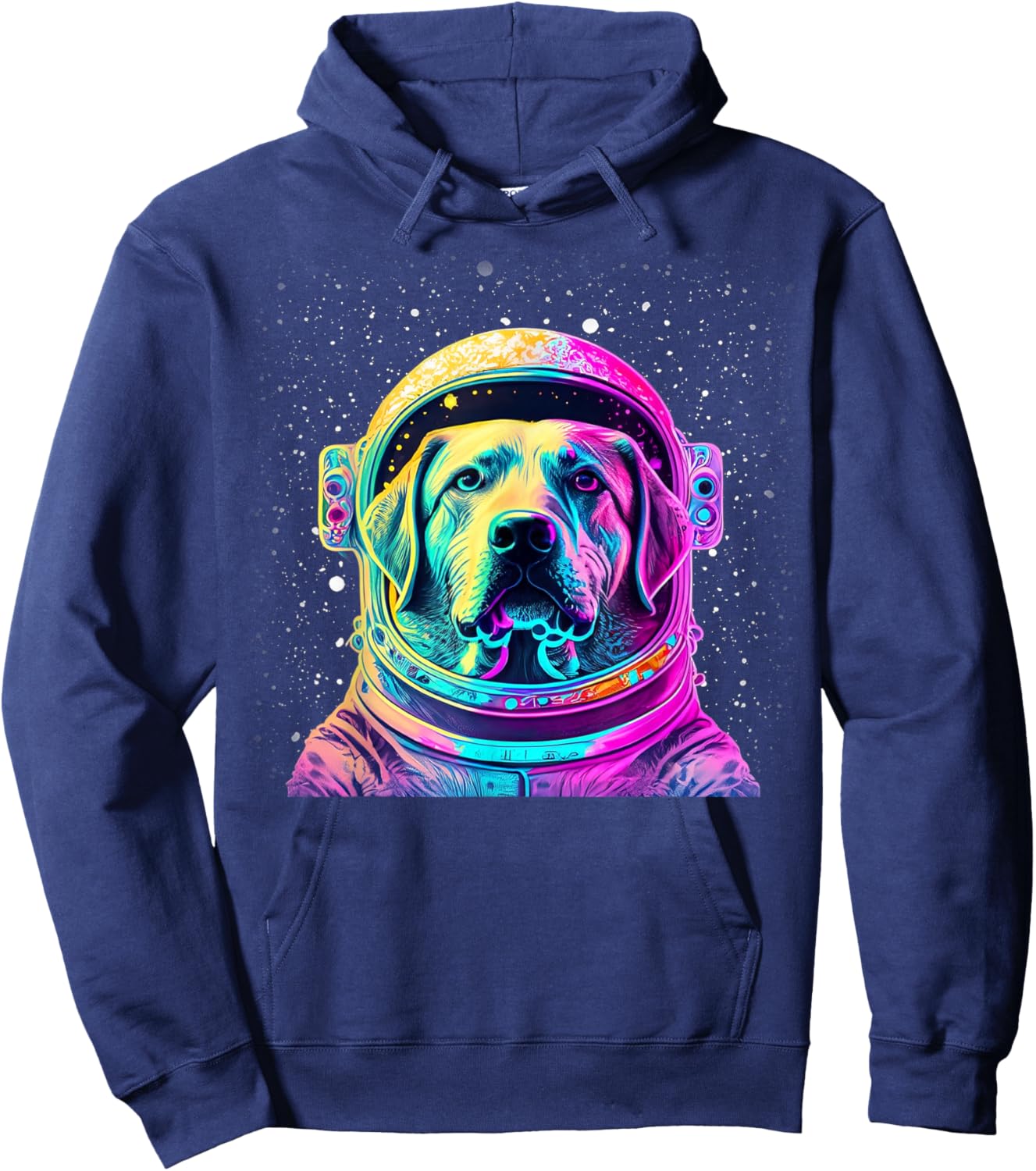 Space Dog: Labrador Astronaut Adventure Colorful Galaxy Hoodie - Hoodie | Navy