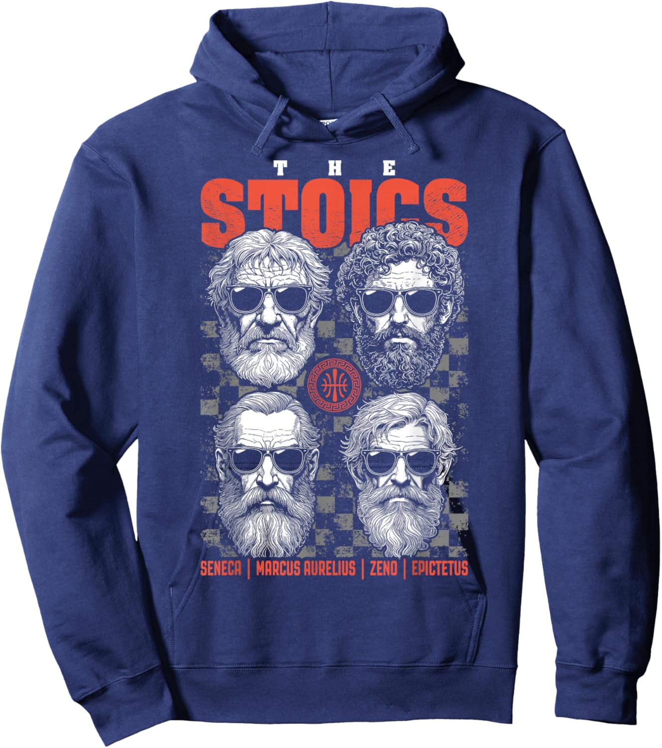 Funny Stoic Philosophy Stoics Band Philosophers , Black, S Hoodie - Hoodie | Navy
