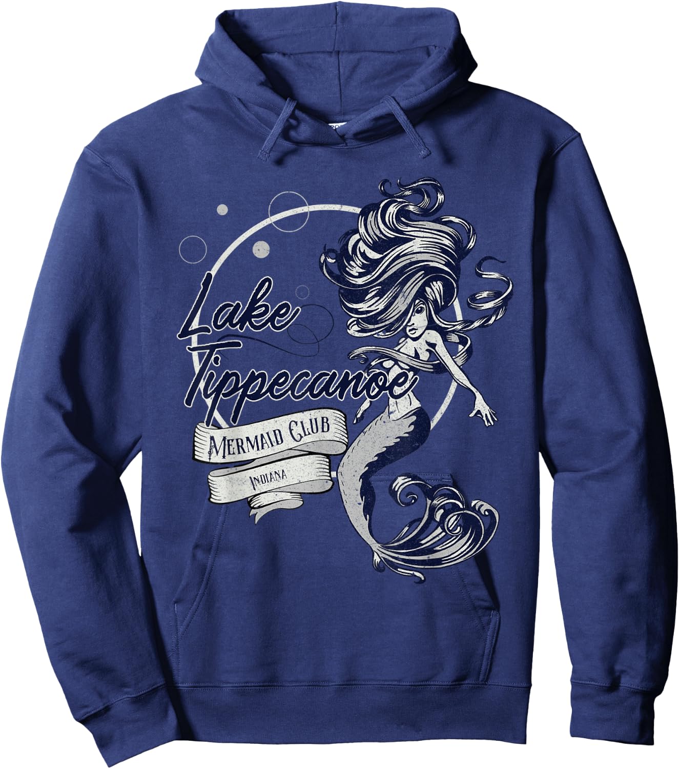 Tippecanoe Lake Mermaid Club, Indiana Hoodie - Hoodie | Navy